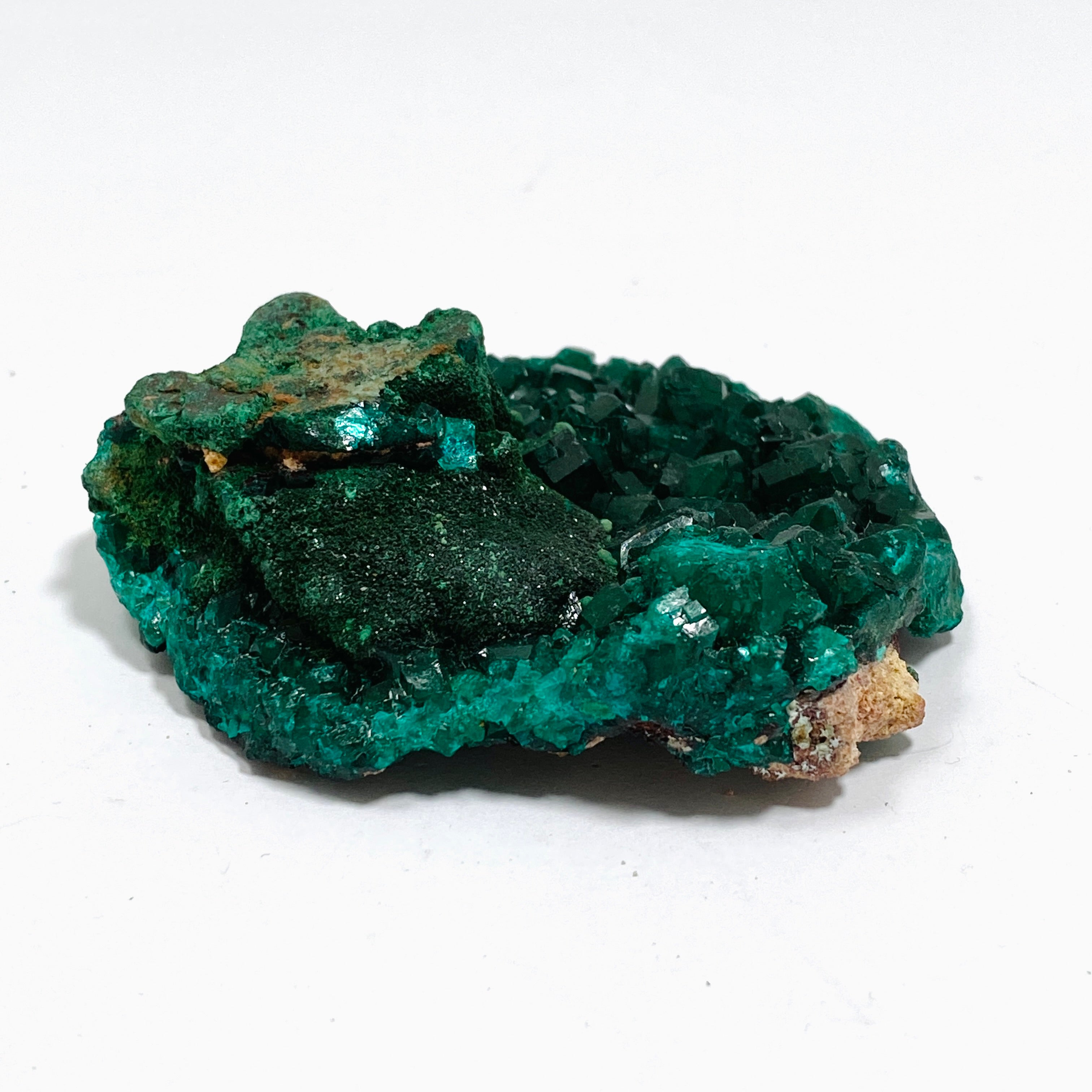 Natural Dioptase and Malachite Crystal Specimen from Congo CR3743 - Rare Mineral Collection for Healing, Meditation & Home Decor