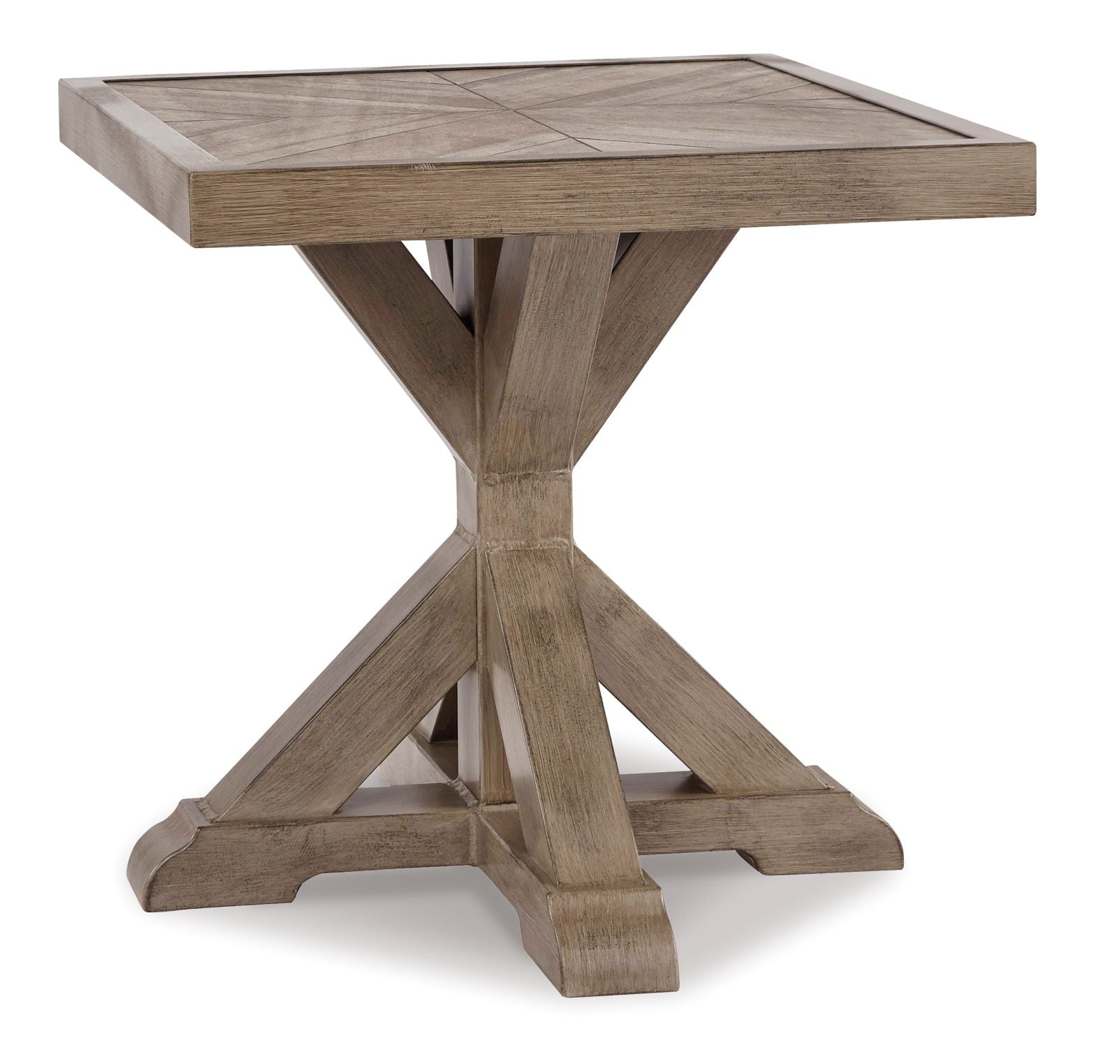 Beachcroft Outdoor End Table - Weather-Resistant Brown Side Table for Patio, Garden, Poolside & Deck - Perfect for Drinks, Books & Decor