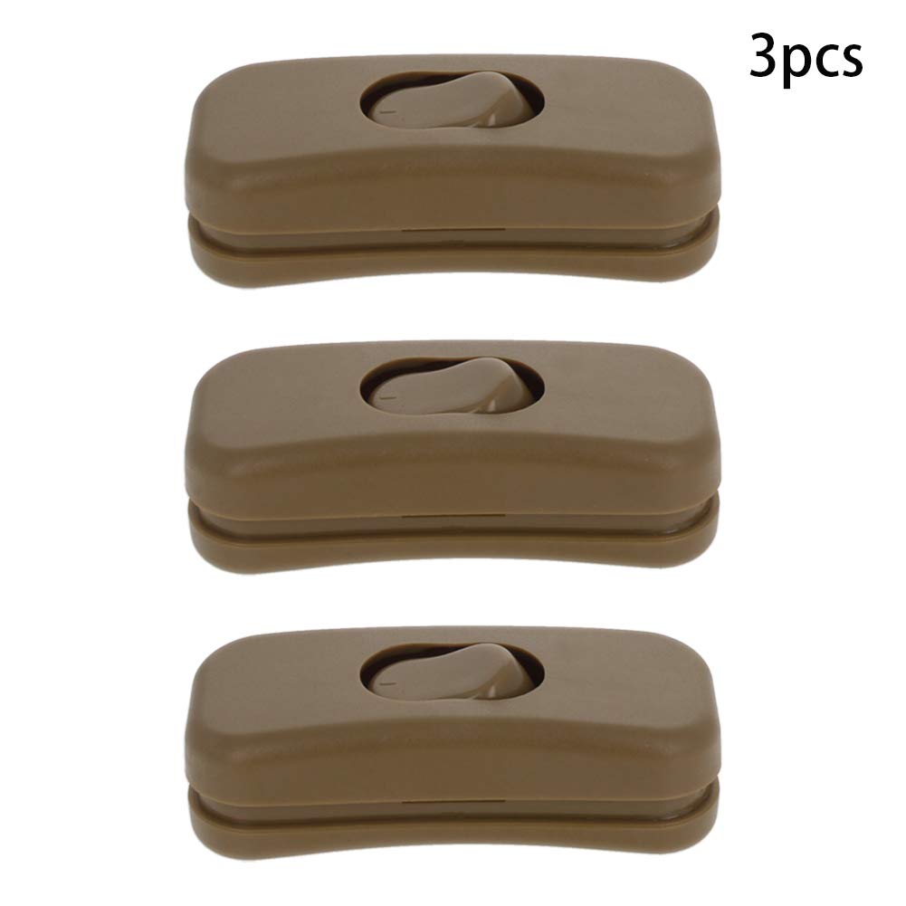 Othmro LED Strip Light Toggle On/Off Switch Wire - 303 Switch 2.6cm x 6.3cm, 250V 2A Bronze (3 Pack) - Perfect for DIY Lighting Projects, Home Decor, and Custom LED Installations