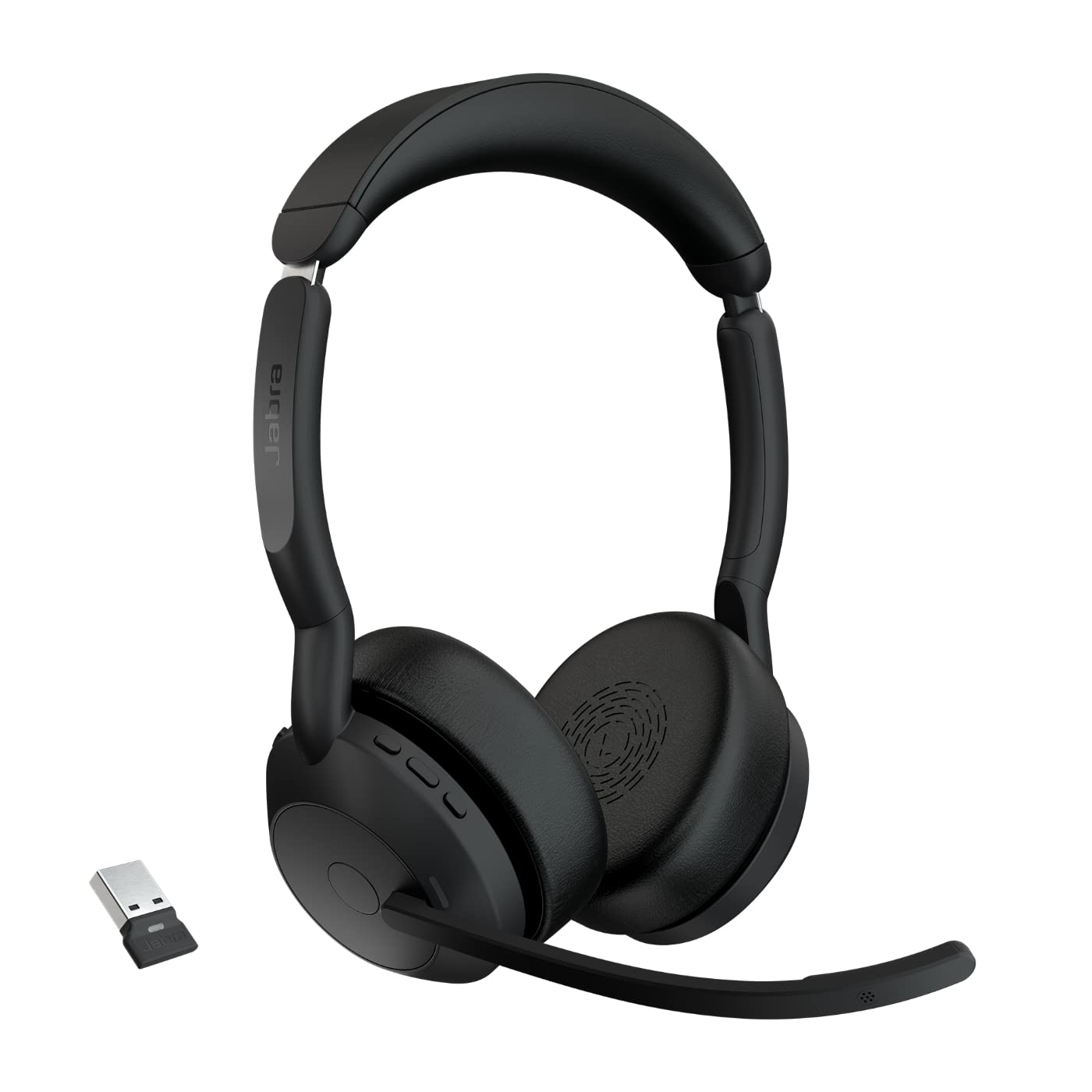 Jabra Evolve2 55 Wireless Stereo Headset with Noise Cancelling Mic & ANC - UC Compatible with Zoom, Google Meet - Black | Perfect for Home Office, Remote Work & Online Meetings