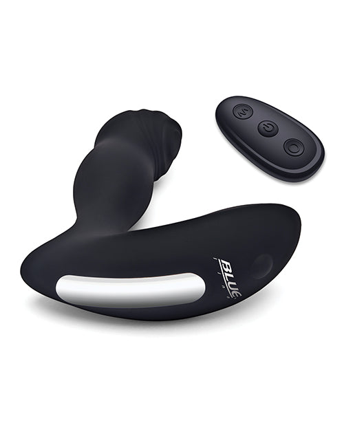 Blue Line Thumper Rechargeable Silicone Prostate Massager with Remote Control - Black | Powerful G-Spot & P-Spot Stimulator for Men & Women | Perfect for Couples Play & Solo Pleasure