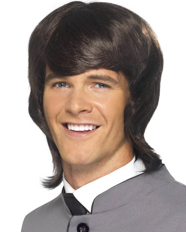 60s Mod Wavy Brown Wig - Retro Vintage Hairpiece for Women | Perfect for Costume Parties, Halloween & Cosplay