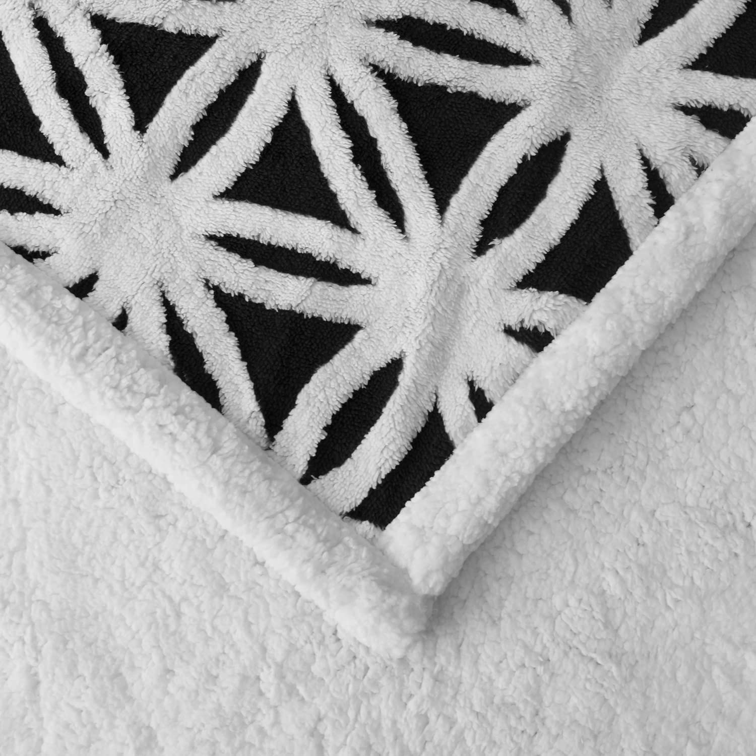 LOMAO Sherpa Fleece Blanket - Ultra Soft & Fuzzy Dual Sided Throw Blanket for Couch, Sofa & Bed - Warm Cozy Blanket for Winter, Home Decor, Camping & Gifts (Black, 51