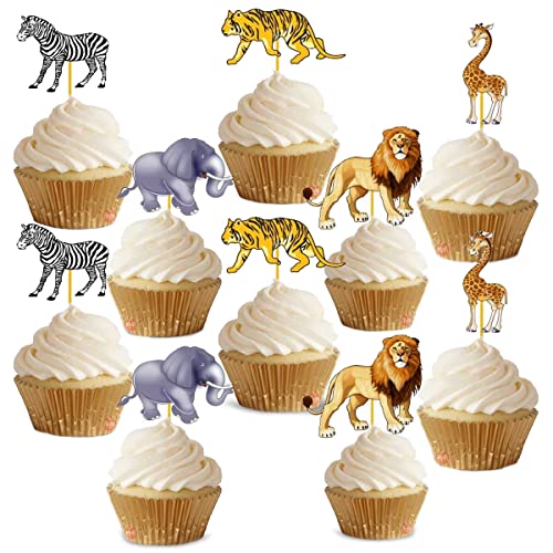 Jungle Theme Cake Topper -14 Pcs