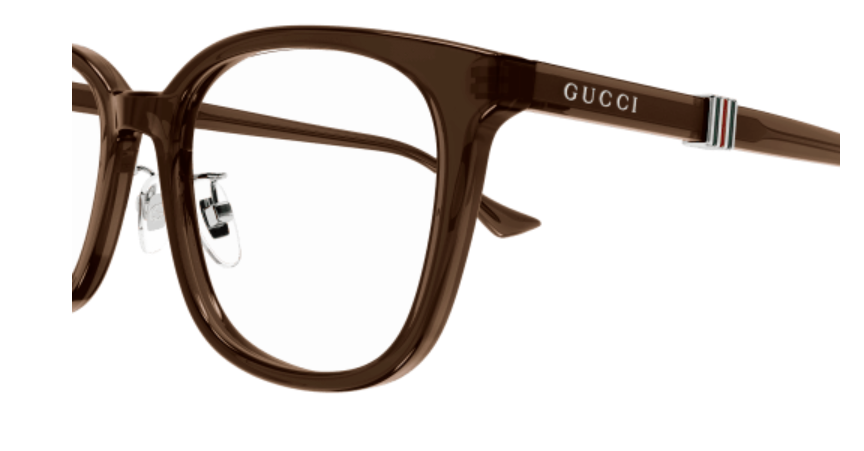 Gucci GG1500OK 004 Brown Soft Square Men's Eyeglasses - Classic Designer Frames for Men | Perfect for Work, Reading & Fashion Accessories
