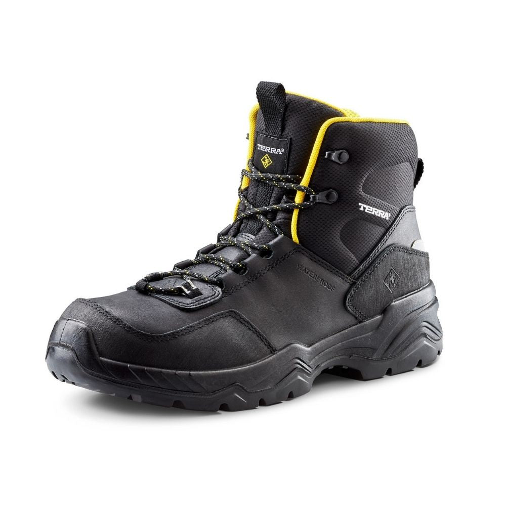 Terra Conway Men's Composite Toe Waterproof Hiking Work Boots - TR0A4NS4BLK Black | Durable Safety Shoes for Construction, Outdoor Work & Hiking
