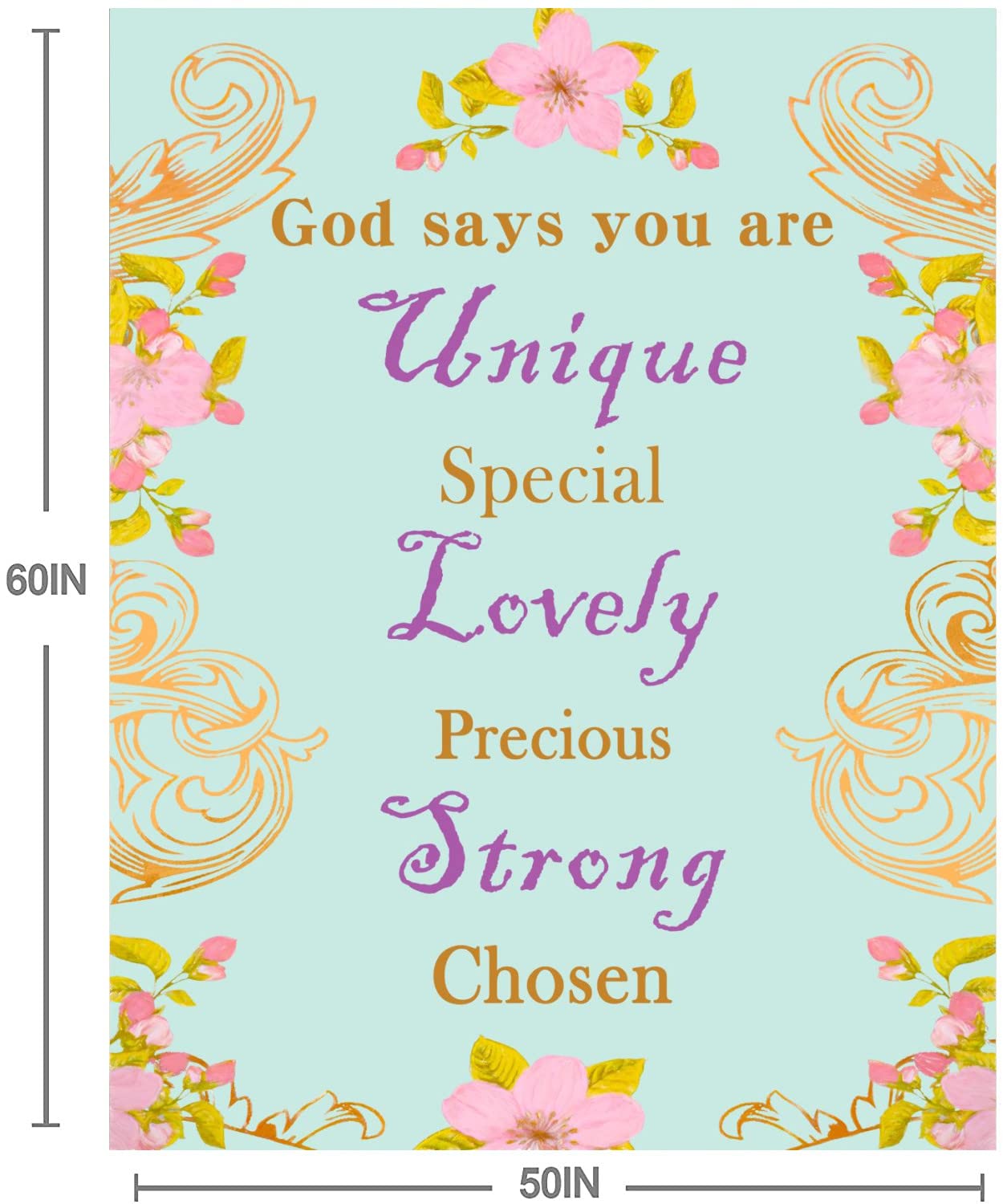 50x60 Inch Christian Prayer Throw Blanket - Inspirational Religious Gifts for Women, Catholic Spiritual Birthday Present | Cozy Bible Study Blanket, Church Worship Companion, Prayer Shawl for Devotional Time