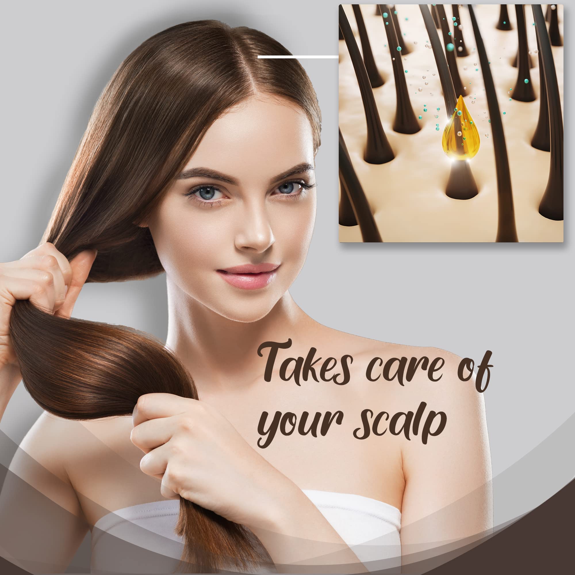 HerStyler Castor Oil Hair Serum for Hair Growth & Shine - Vitamin E Enriched Heat Protectant for Silky, Strong Hair - Perfect for Daily Styling, Heat Tools & Damaged Hair Repair
