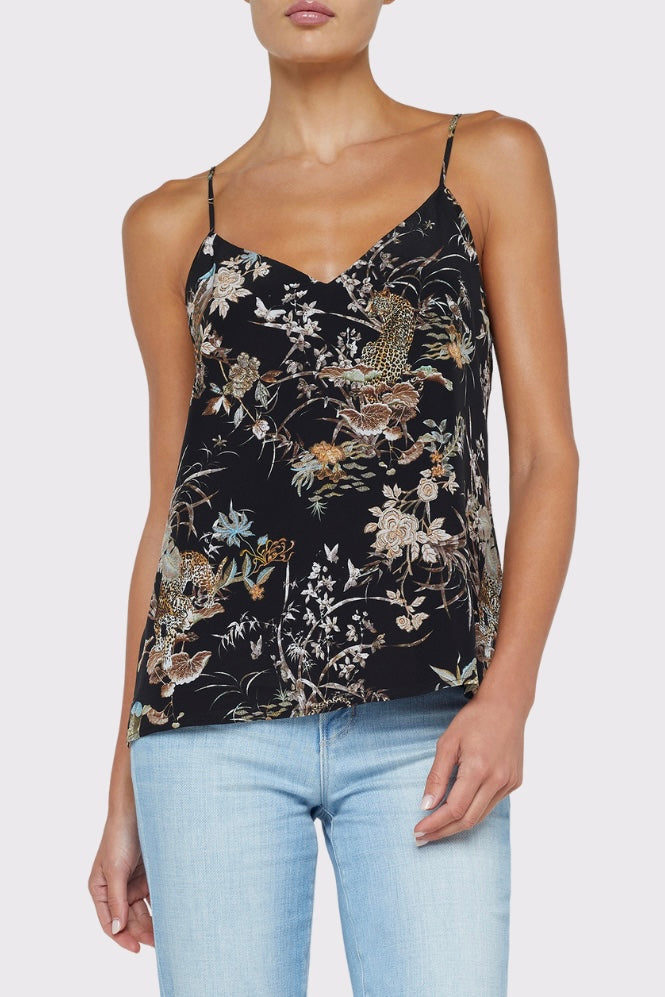 L'Agence Jane Women's Spaghetti Strap Camisole Top - Sexy Sleeveless Blouse for Summer, Beach, and Night Out