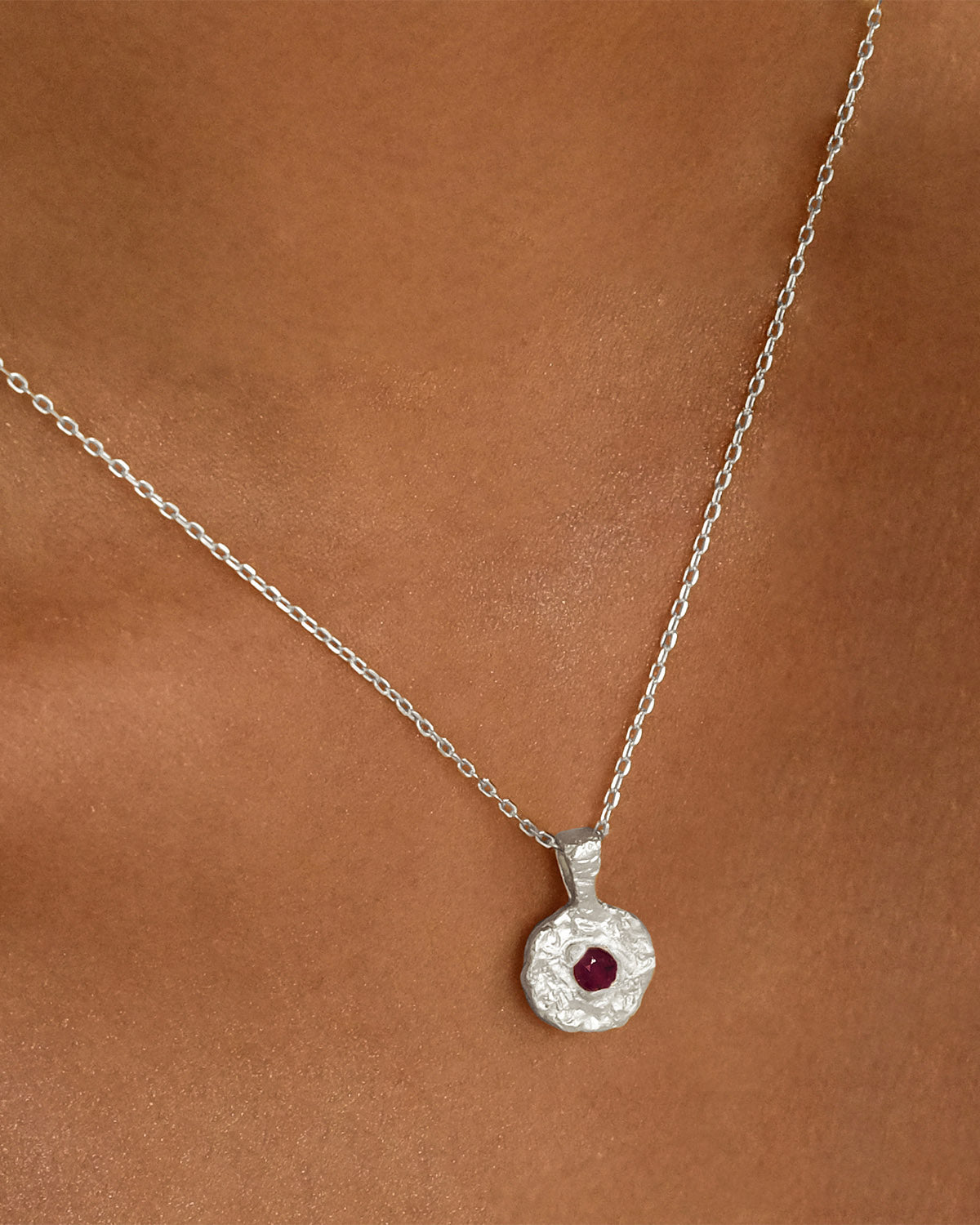 January Garnet Birthstone Necklace - Sterling Silver Written in the Stars Pendant for Women | Perfect Birthday Gift, Anniversary Present & Zodiac Jewelry