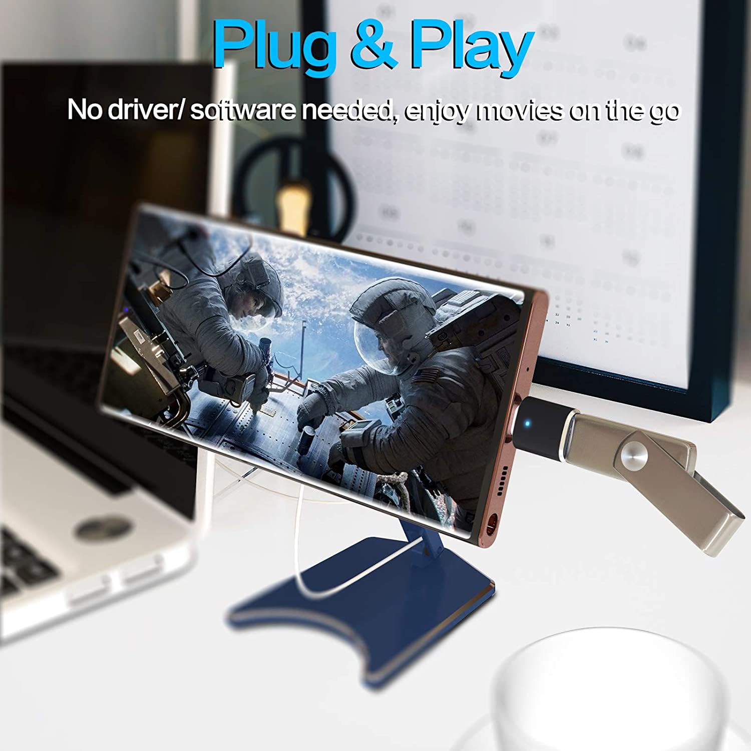 4-Pack USB C to USB 3.0 Adapter - Type C Male to USB Female & USB C Female to USB Male OTG Converter - Compatible with MacBook, iPad, Laptop, Projector, Charger - Perfect for Data Transfer & Device Charging