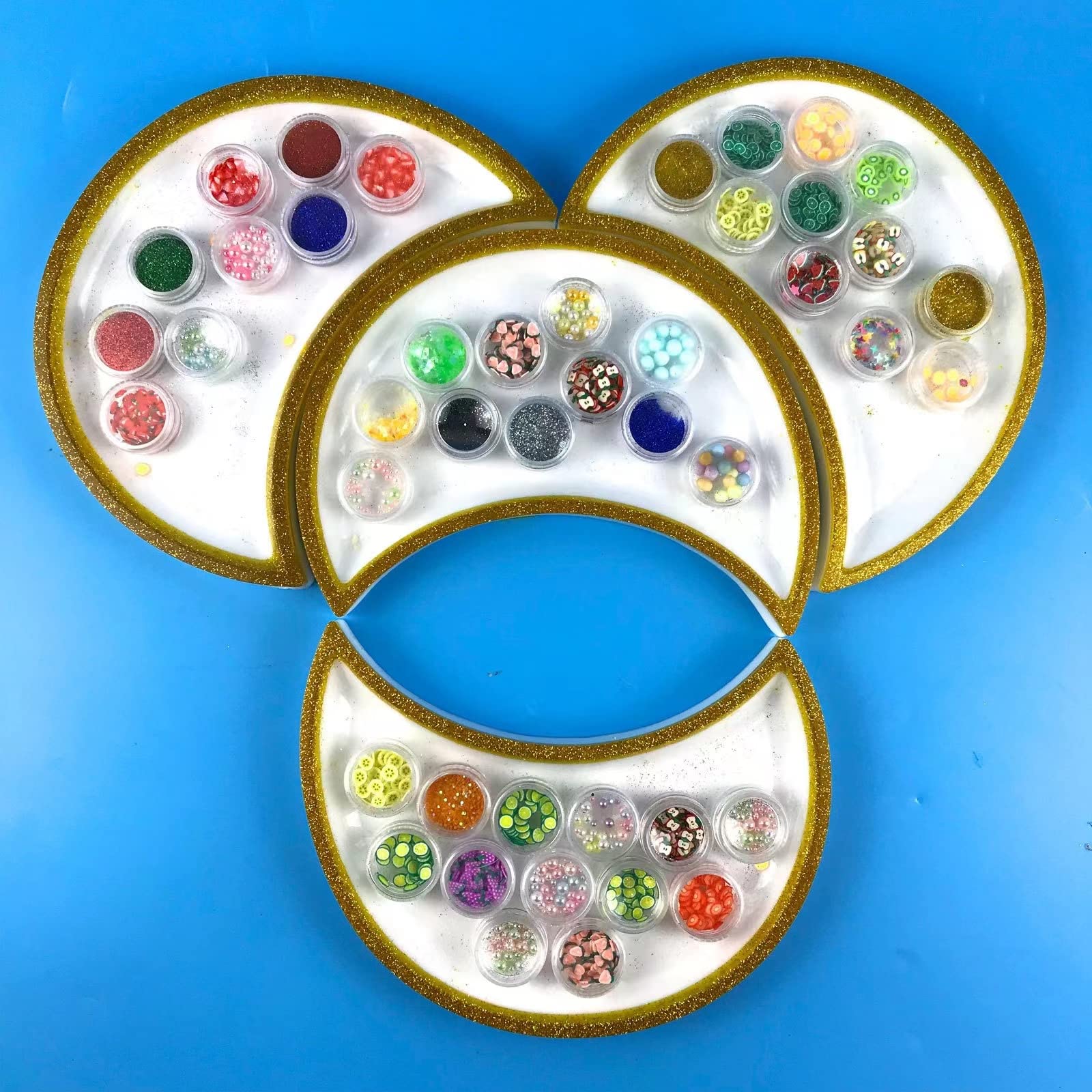 2-Pack Moon Shape Resin Tray Molds for Epoxy Casting - Silicone Jewelry Dish & Storage Plate Molds - Christmas DIY Craft Supplies - Perfect for Handmade Jewelry, Home Decor & Gift Making