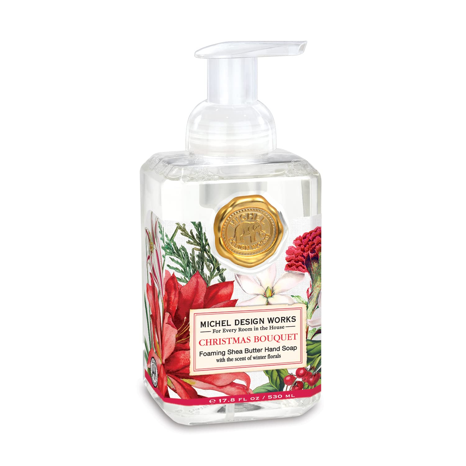 Michel Design Works Foaming Hand Soap - Christmas Bouquet Scent | Holiday Gift Set for Home, Kitchen & Bathroom | Perfect for Seasonal Decor & Hostess Gifts