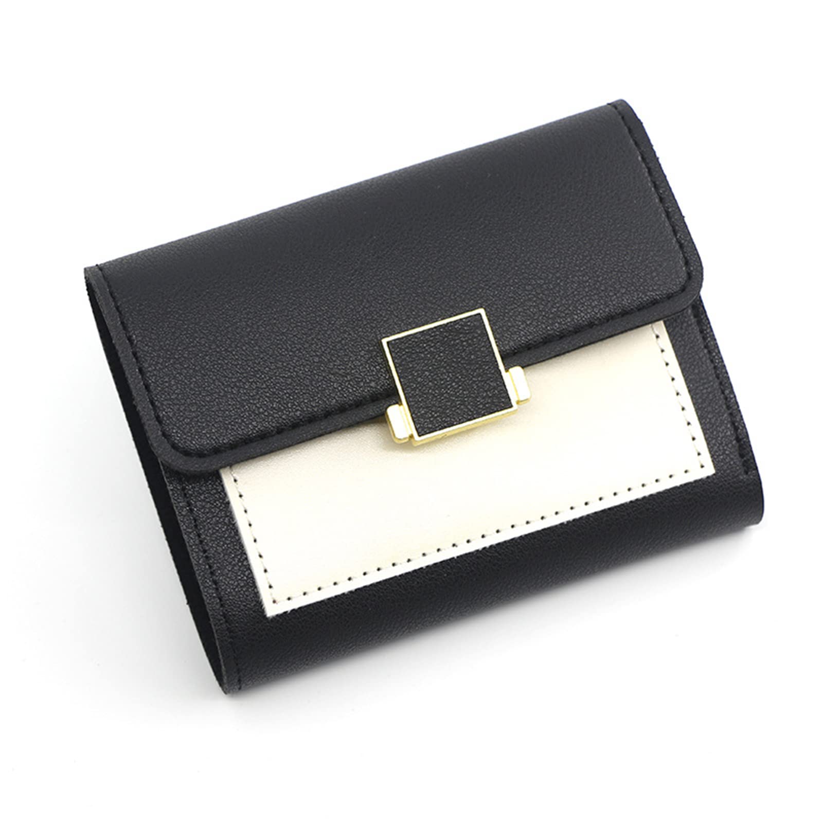 Slim Leather Women's Wallet with ID Window - Ultra Thin Mini Credit Card Holder & RFID Blocking Clutch Purse for Everyday Use (Black) | Perfect for Travel, Work, and Night Out Essentials