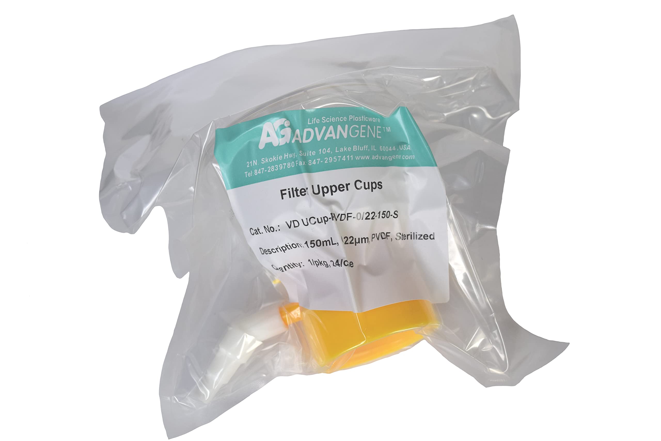 150ml Sterile Vacuum Filtration Bottle Top with 0.22µm PVDF Membrane - Graduated Scale for Precise Measurements (12-Pack) - Ideal for Laboratory, Pharmaceutical, and Biotechnology Applications