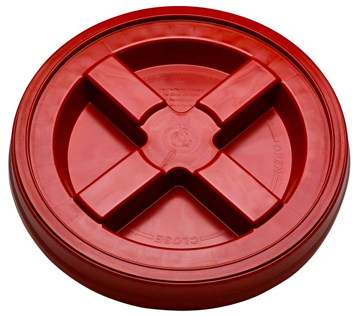 12-Pack 5 Gallon Red Gamma Seal Lids - Airtight Food Storage Container Lids for Bulk Dry Goods, Grains & Pet Food | Perfect for Home Pantry Organization & Emergency Food Prep