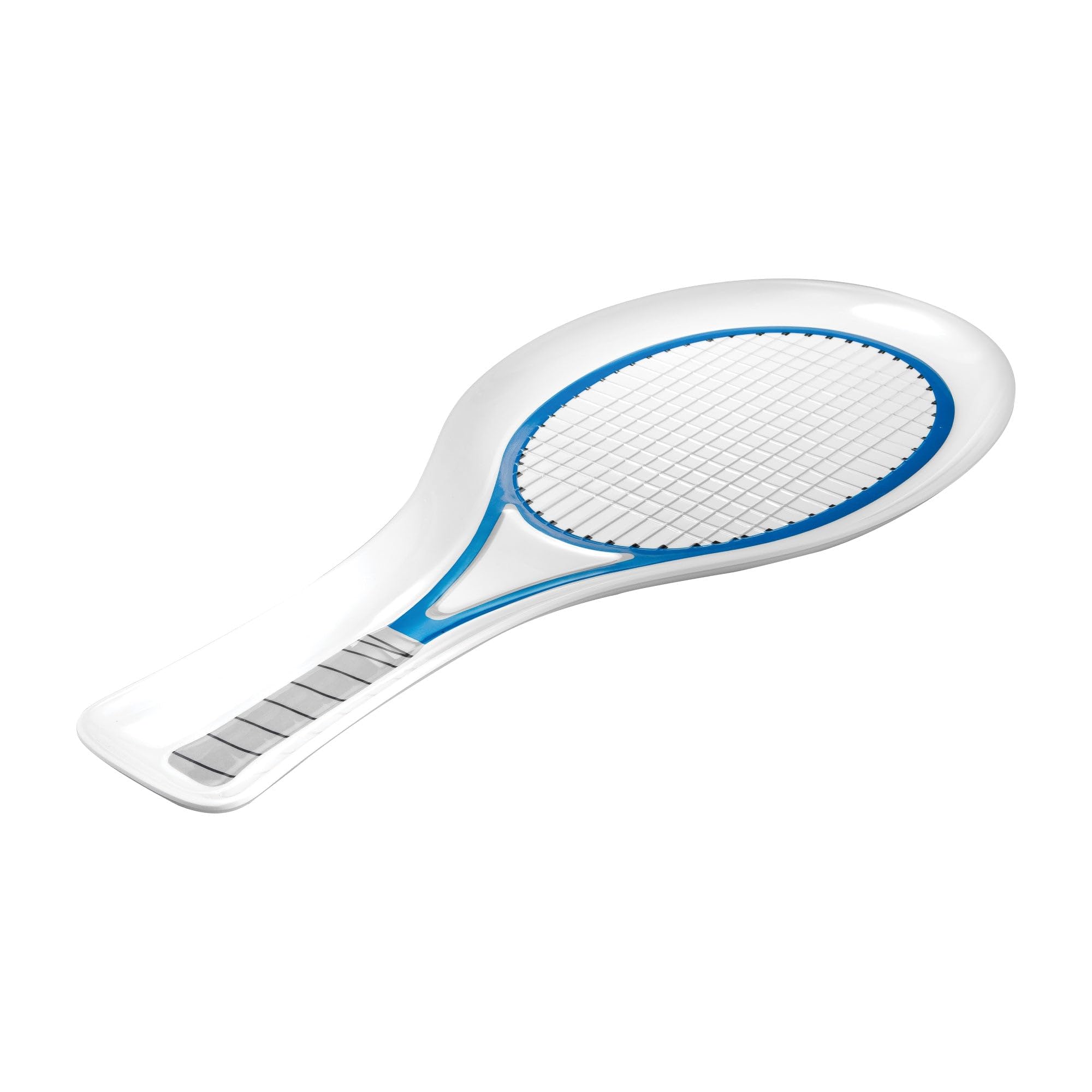 UPware Tennis Racquet Melamine Serving Platter - Sports Themed Party Tray for Snacks, Appetizers & Desserts - Blue Tennis Design - 21 x 9.5 Inch - Perfect for Tennis Parties, Game Day Snacks & Sports-Themed Events