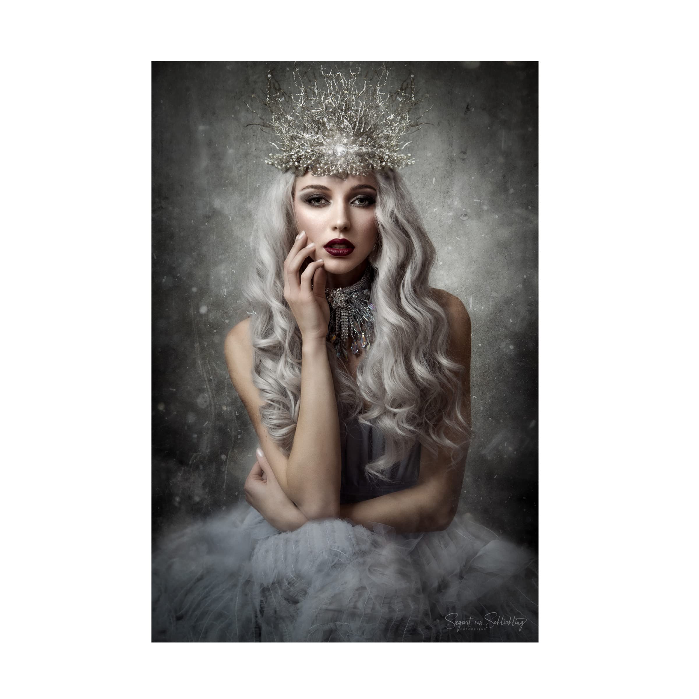Trademark Fine Art 'Ice Princess' Canvas Art by Siegart - Elegant Disney Princess Wall Decor for Bedroom, Living Room & Nursery