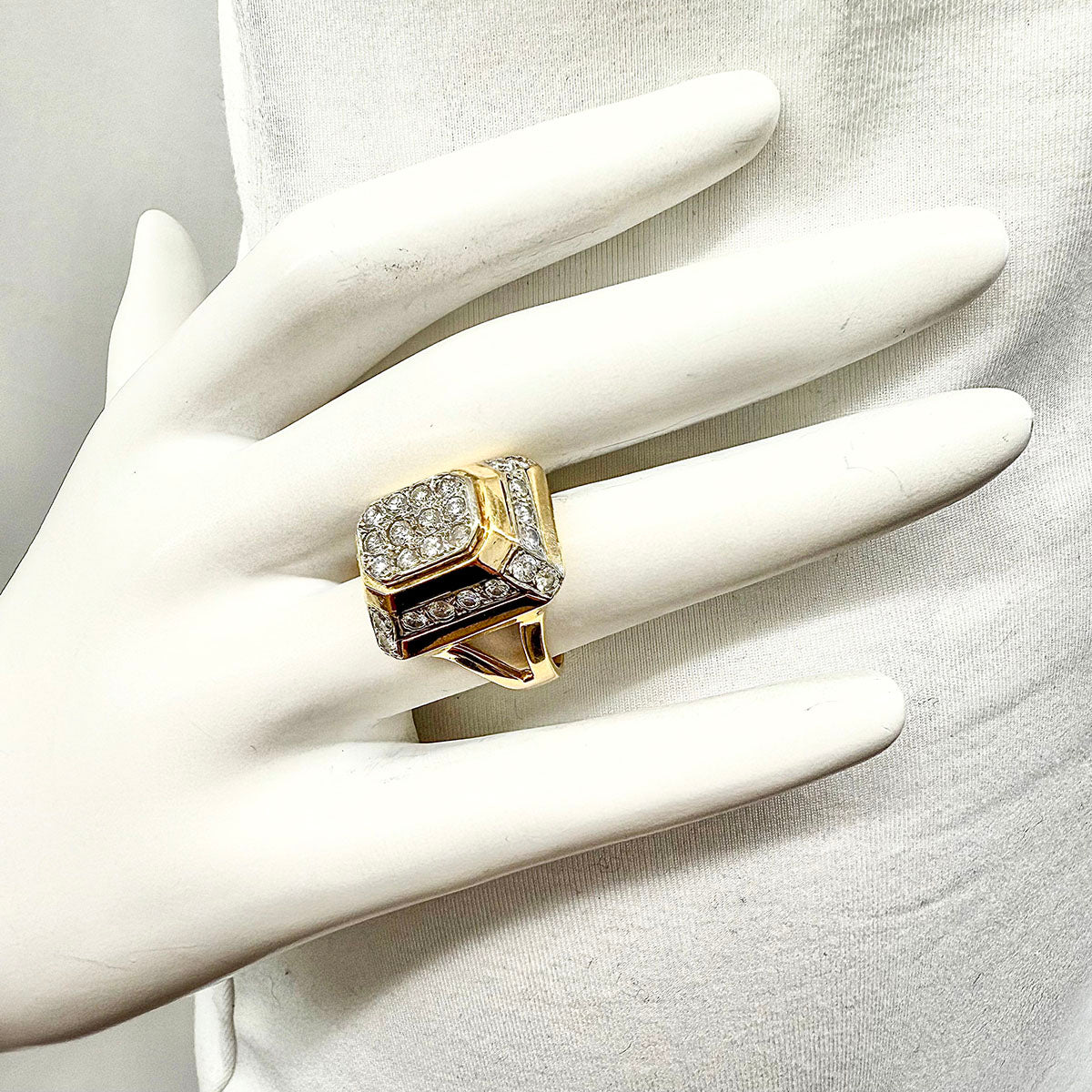 14K Gold Diamond Pyramid Ring for Women - Elegant Stackable Statement Jewelry for Engagement, Wedding & Everyday Wear