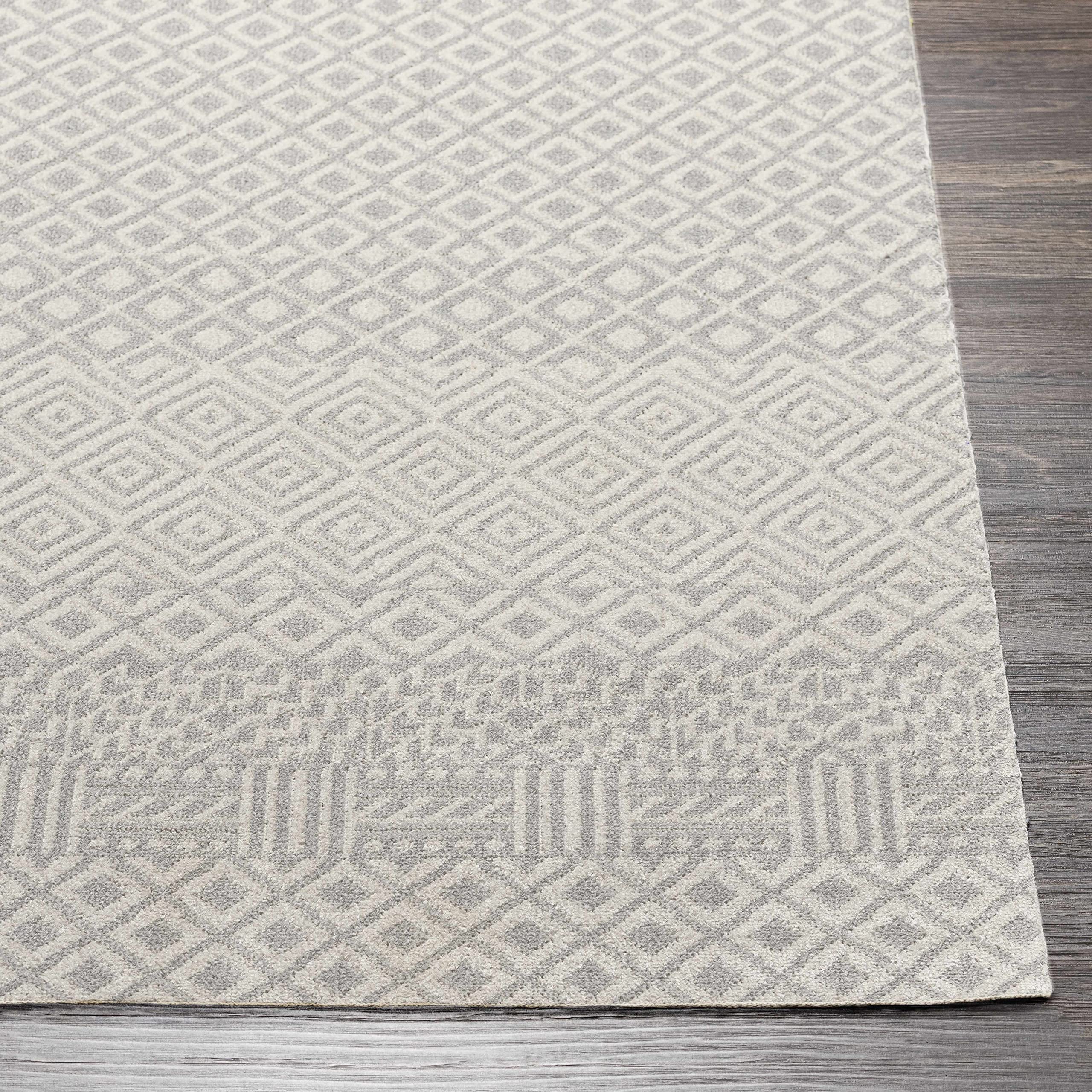 Hauteloom Maanas Washable Area Rug - Soft & Durable Gray Rug for Living Room, Bedroom - 9'3