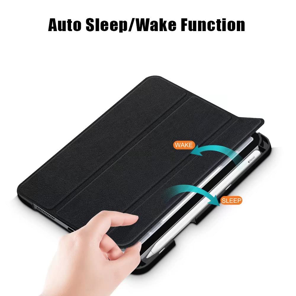 EpicGadget Lightweight Slim Tri-Fold Case for Apple iPad Mini 6 (2021) - Auto Wake/Sleep, Stand & Pencil Holder Cover for 8.3