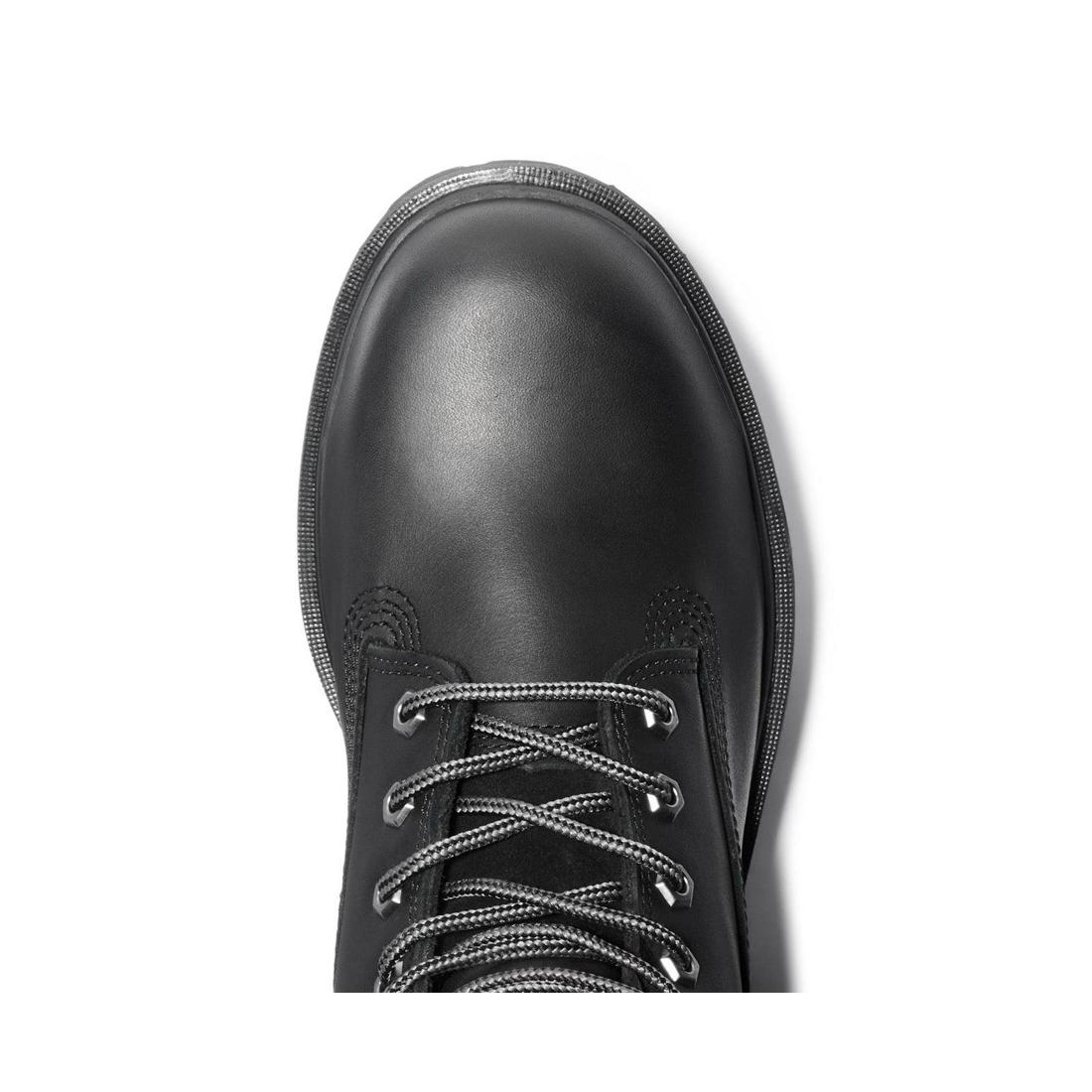6 Inch Steel Toe Waterproof Insulated 200G Work Boots for Men - Black Safety Shoes for Construction, Warehouse & Outdoor Work