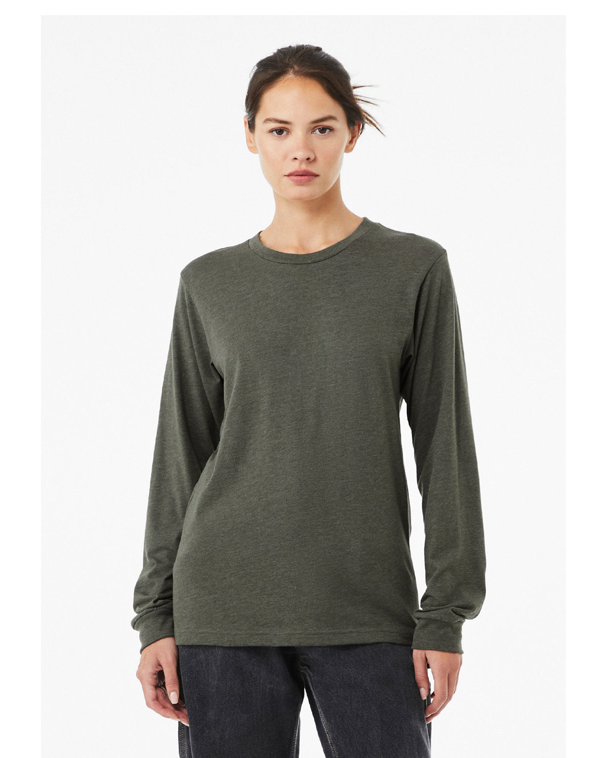 Bella + Canvas 3501CVC Unisex CVC Jersey Long Sleeve T-Shirt - Soft Comfort Fit Crewneck Tee for Men & Women - Perfect for Casual Wear, Layering, and Everyday Outfits