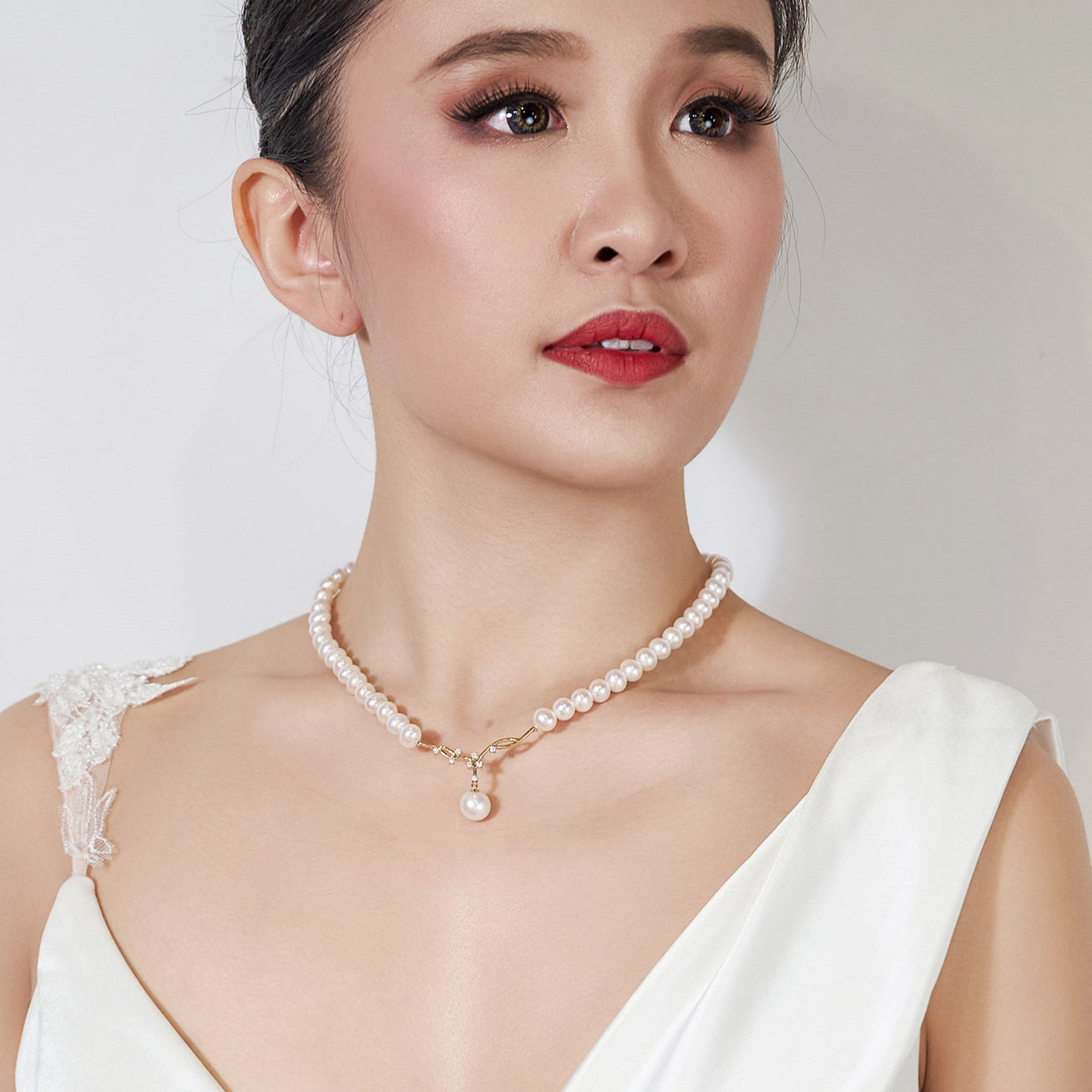 18K Gold Freshwater Pearl Necklace - Elegant Women's Jewelry Gift for Birthday, Anniversary & Wedding | KN00078 | STARRY | Perfect for Formal Events, Date Nights & Special Occasions