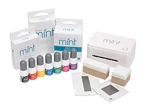 Silhouette Mint Custom Stamp Maker Kit - Personalized DIY Rubber Stamp Craft Set for Scrapbooking, Card Making & Gift Wrapping (Includes Stamp Maker & Accessories)