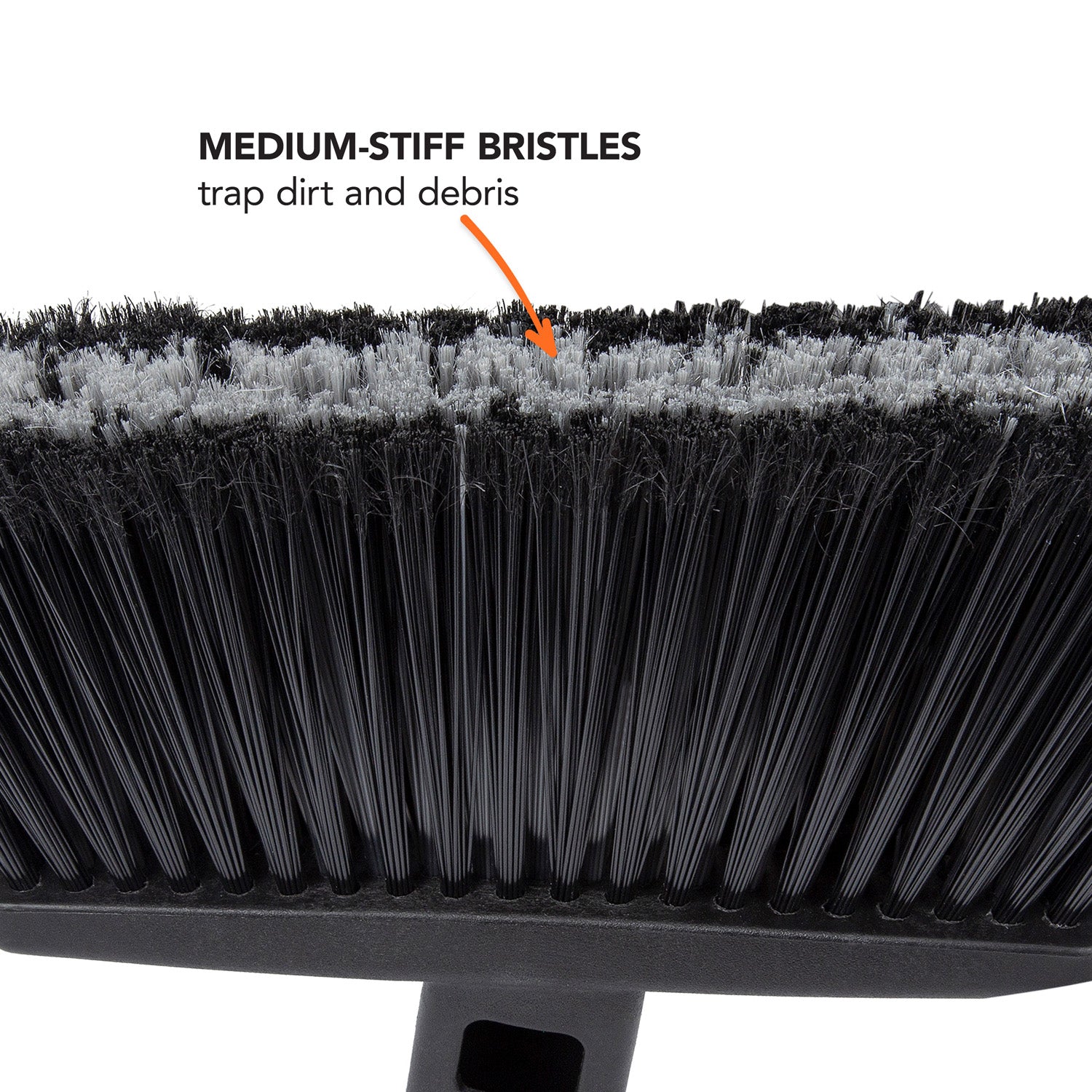11 Inch Multi-Surface Angle Broom Head - Heavy Duty Cleaning Tool for Hardwood Floors, Tile, Laminate & Outdoor Areas - Perfect for Home, Garage & Patio Use