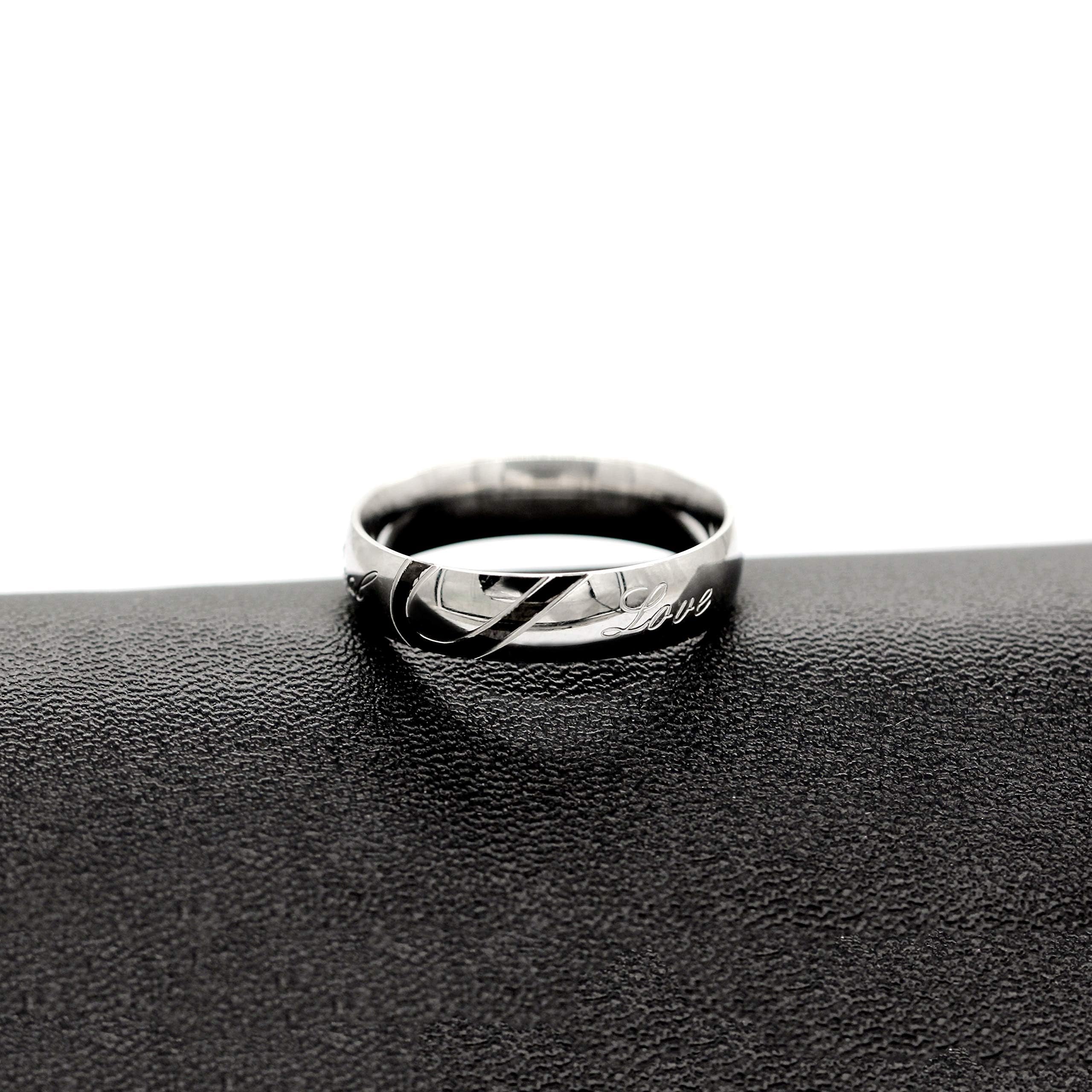 Uloveido Titanium Stainless Steel Couples Wedding Rings Set - Engravable Matching Engagement Bands for Him & Her (Y552) - Perfect for Anniversaries, Proposals and Romantic Gifts