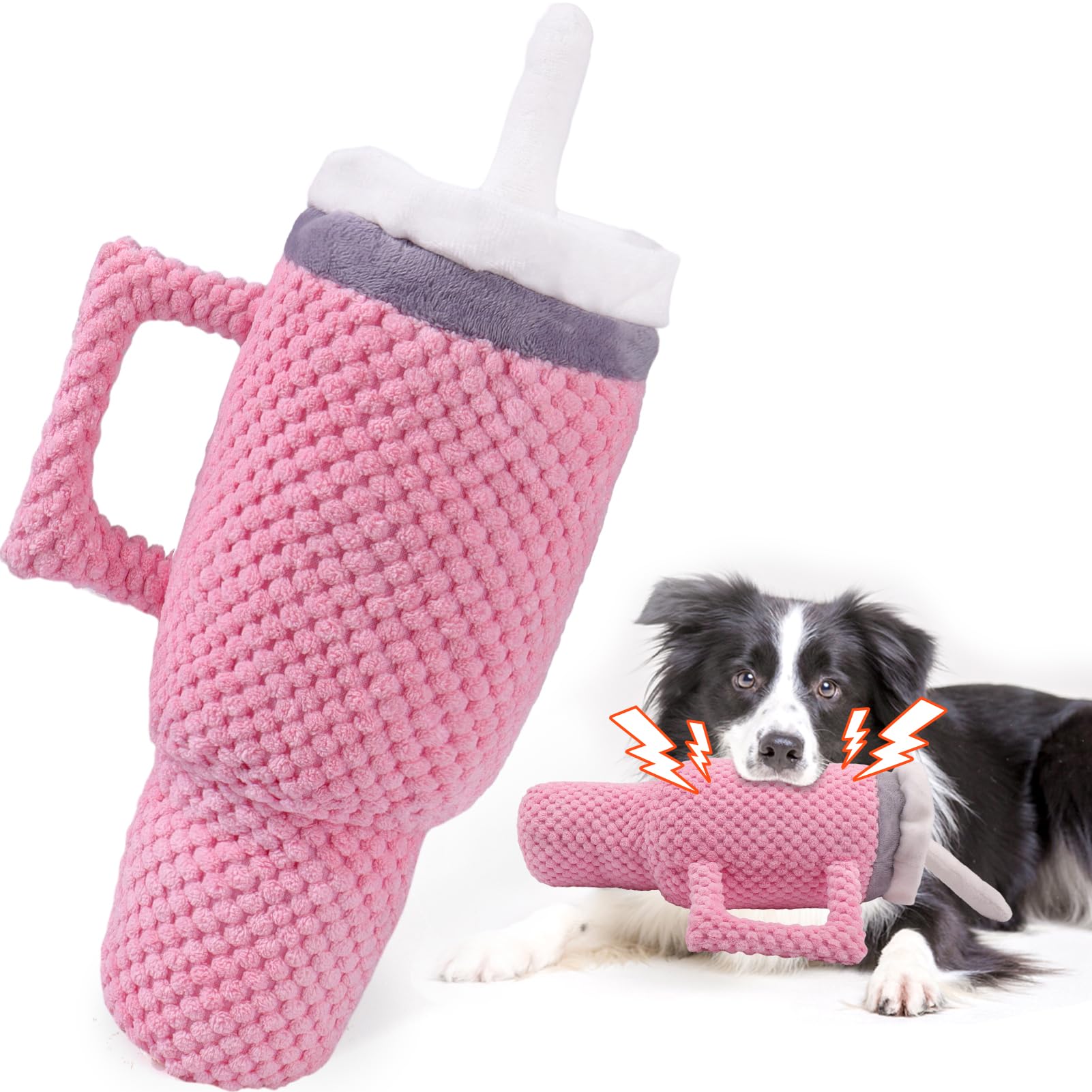 Premium Squeaky Dog Toys for Aggressive Chewers - Durable Tumbler Cup Design for Small, Medium & Large Dogs | Safe, Soft & Fun Chew Toy for Exercise & Playtime | Perfect for Indoor & Outdoor Use, Training & Bonding with Your Pet