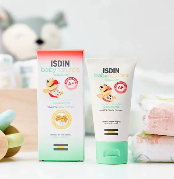 Isdin Baby Naturals Repairing Diaper Rash Cream - 50ml | Hypoallergenic & Fragrance-Free | Soothes & Protects Baby's Sensitive Skin | Perfect for Diaper Changes & Overnight Protection