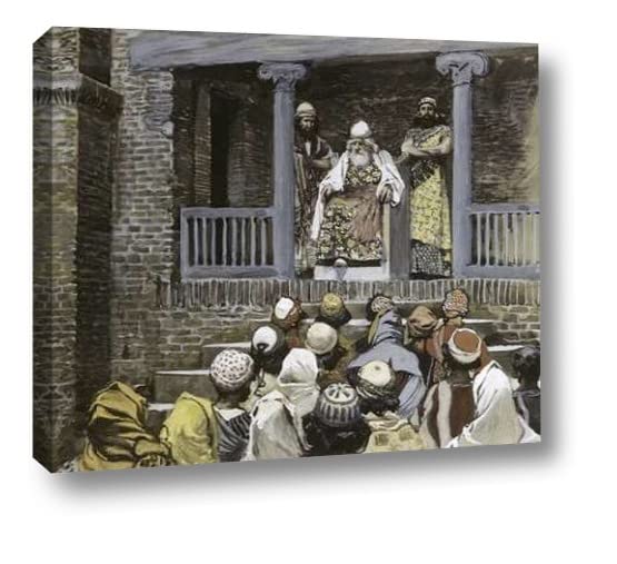 James Tissot Samuel at Ramah 13x16 Inch Canvas Art Print - Gallery Wrapped Religious Wall Decor - Ready to Hang for Living Room, Bedroom or Office