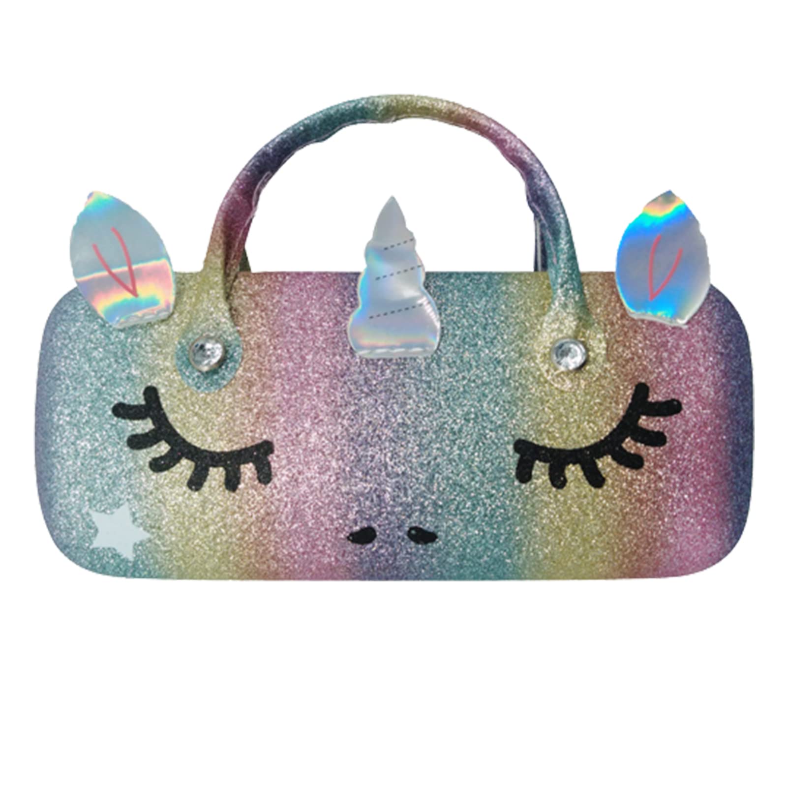 Cute Unicorn Glasses Case for Girls - Portable Eyeglasses Storage Box with Creative Design, Durable Spectacle Holder for School, Travel & Daily Use