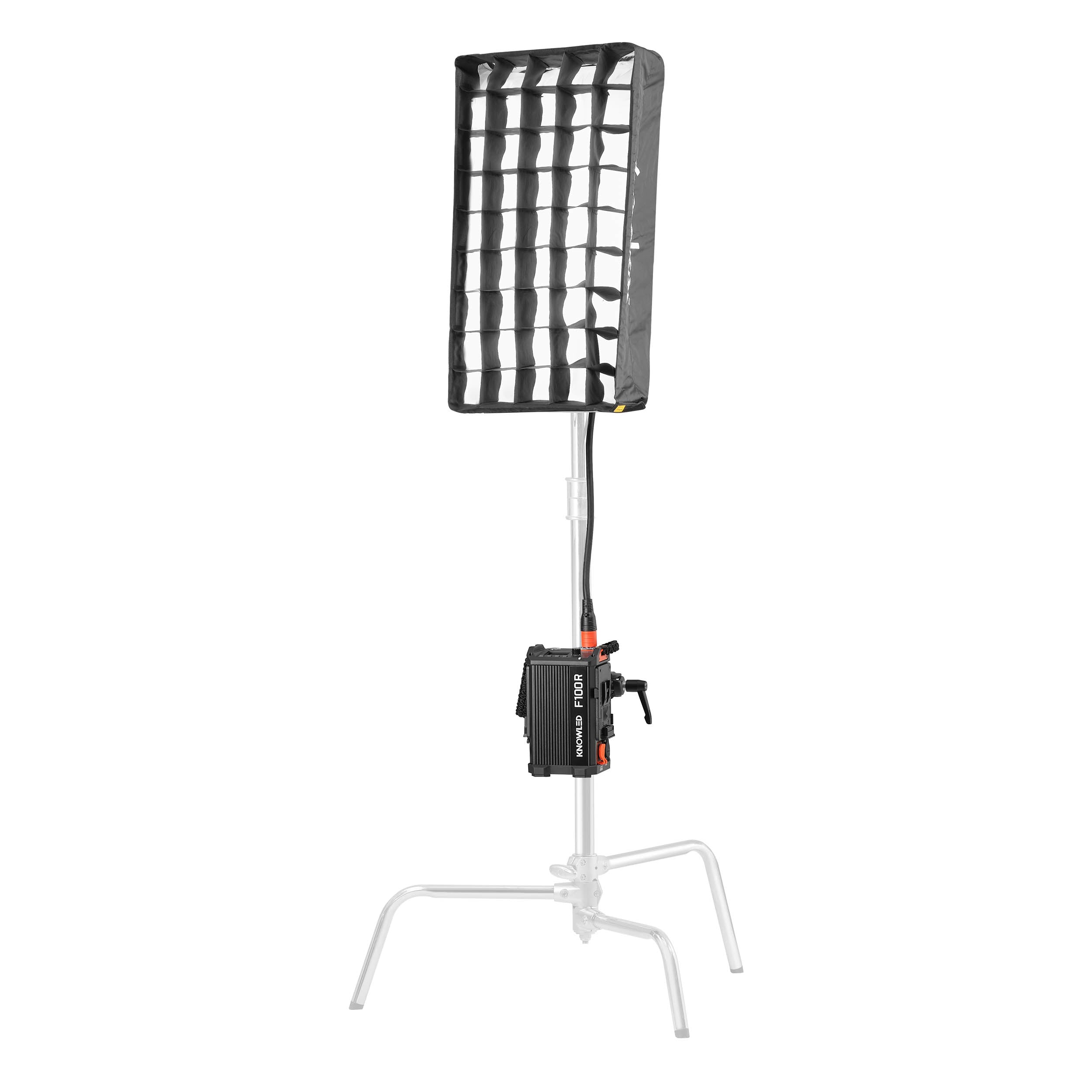 KNOWLED F100R 1x2 Feet IP54 Waterproof Flexible RGB Cine LED Mat Panel - Professional Video Lighting for Film, Photography & Studio Production