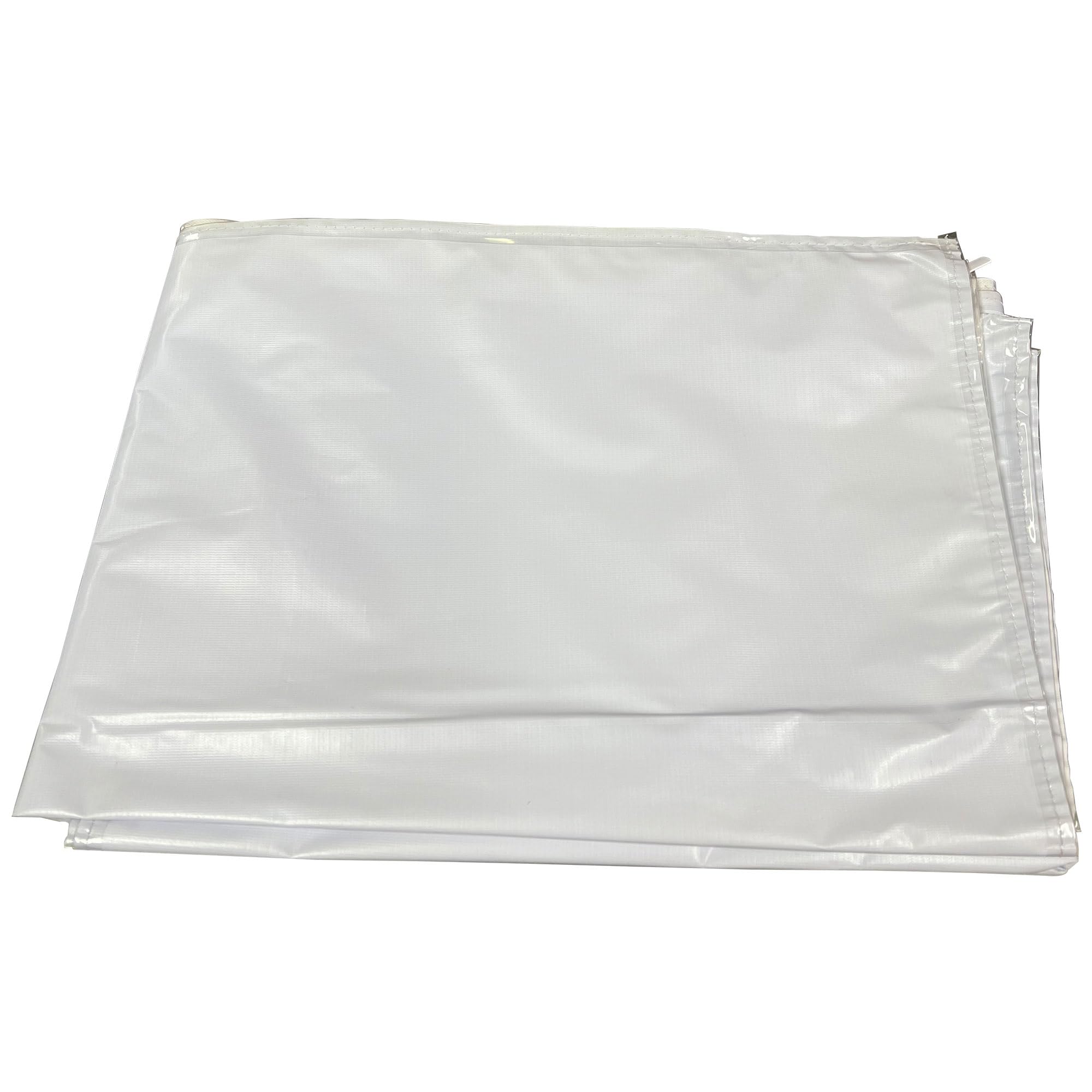 GSW AAR-20CW White Plastic Bun Pan Rack Cover with Clear Front & 2 Zippers - Commercial Kitchen Storage Solution for 21”x26”x70” Racks - Perfect for Bakeries, Restaurants and Food Service Businesses