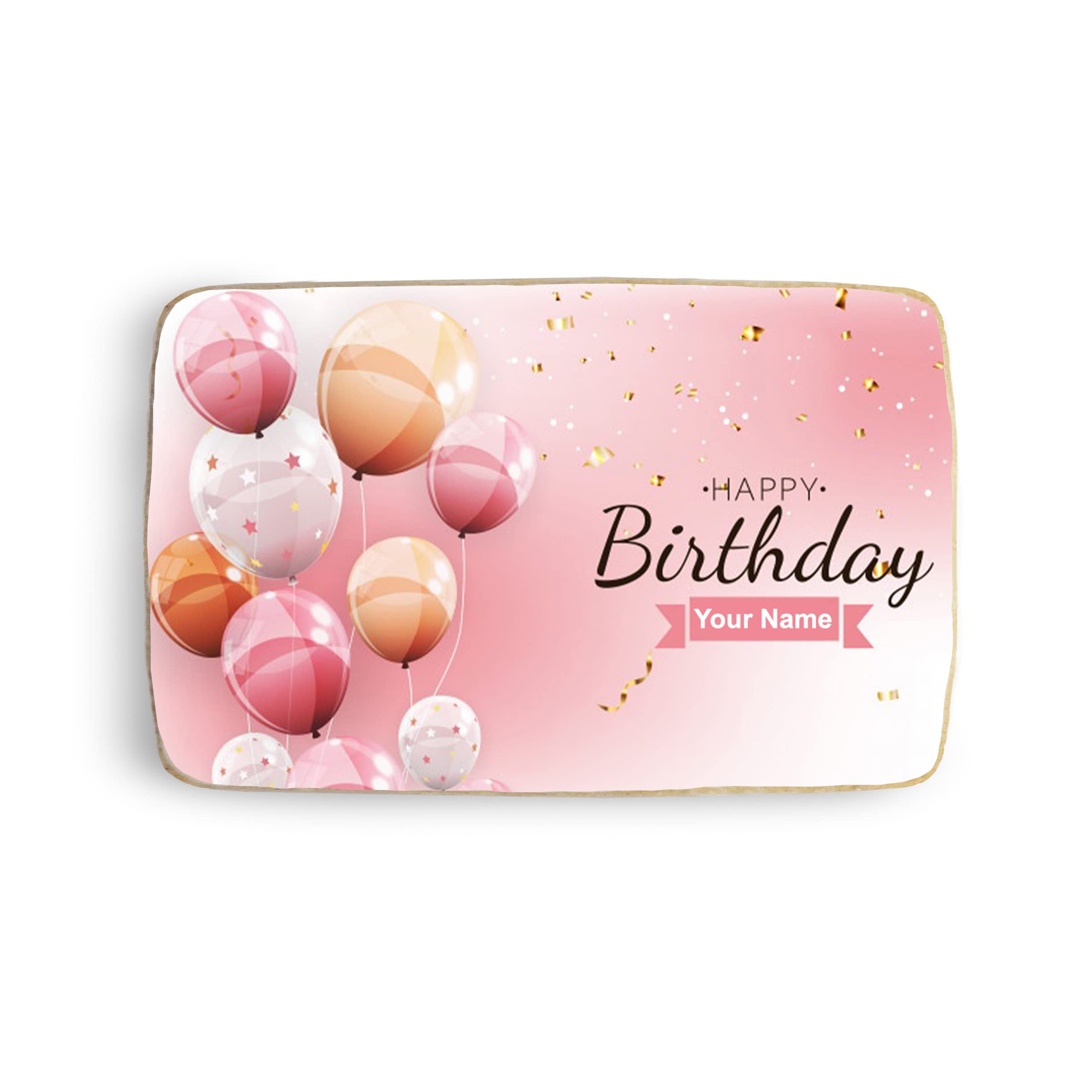 Custom Rectangle Happy Birthday Cookies - 4 Pack with Personalized Photos | Perfect for Birthdays, Anniversaries, and Special Celebrations