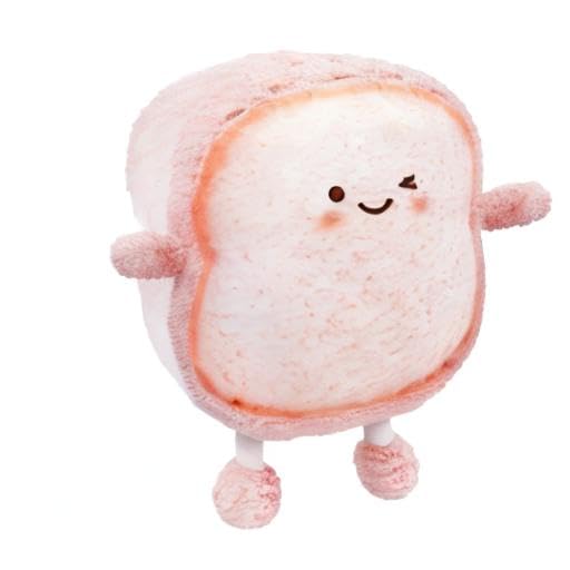 Funny Toast Bread Plush Pillow - Cute Stuffed Sofa Pillow for Home Decor & Gifts (Pink) - Perfect for Bedroom, Living Room, and Anime Cosplay Props