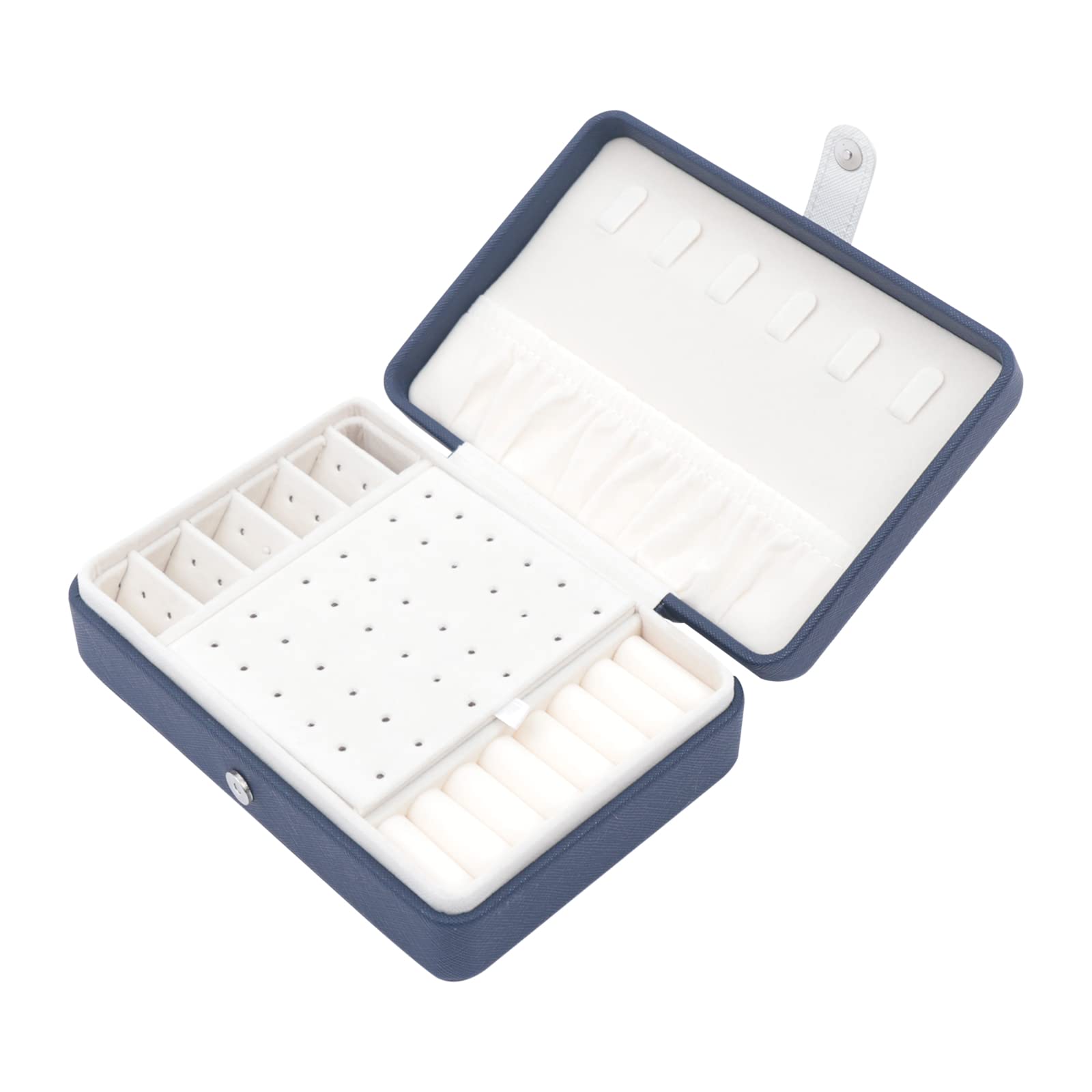 Premium PU Leather Jewelry Box Organizer - Earring & Necklace Display Case with Travel Storage | Perfect for Home Vanity, Gift Presentation & Travel Accessories Organization