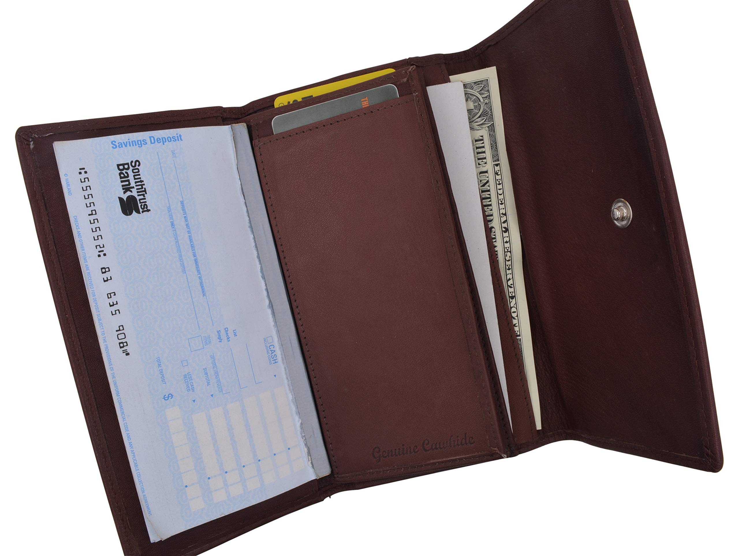 SWISS MARSHAL Genuine Leather Women's Large Clutch Checkbook Holder - Stylish Ladies Purse Wallet for Everyday Use, Business & Evening Events