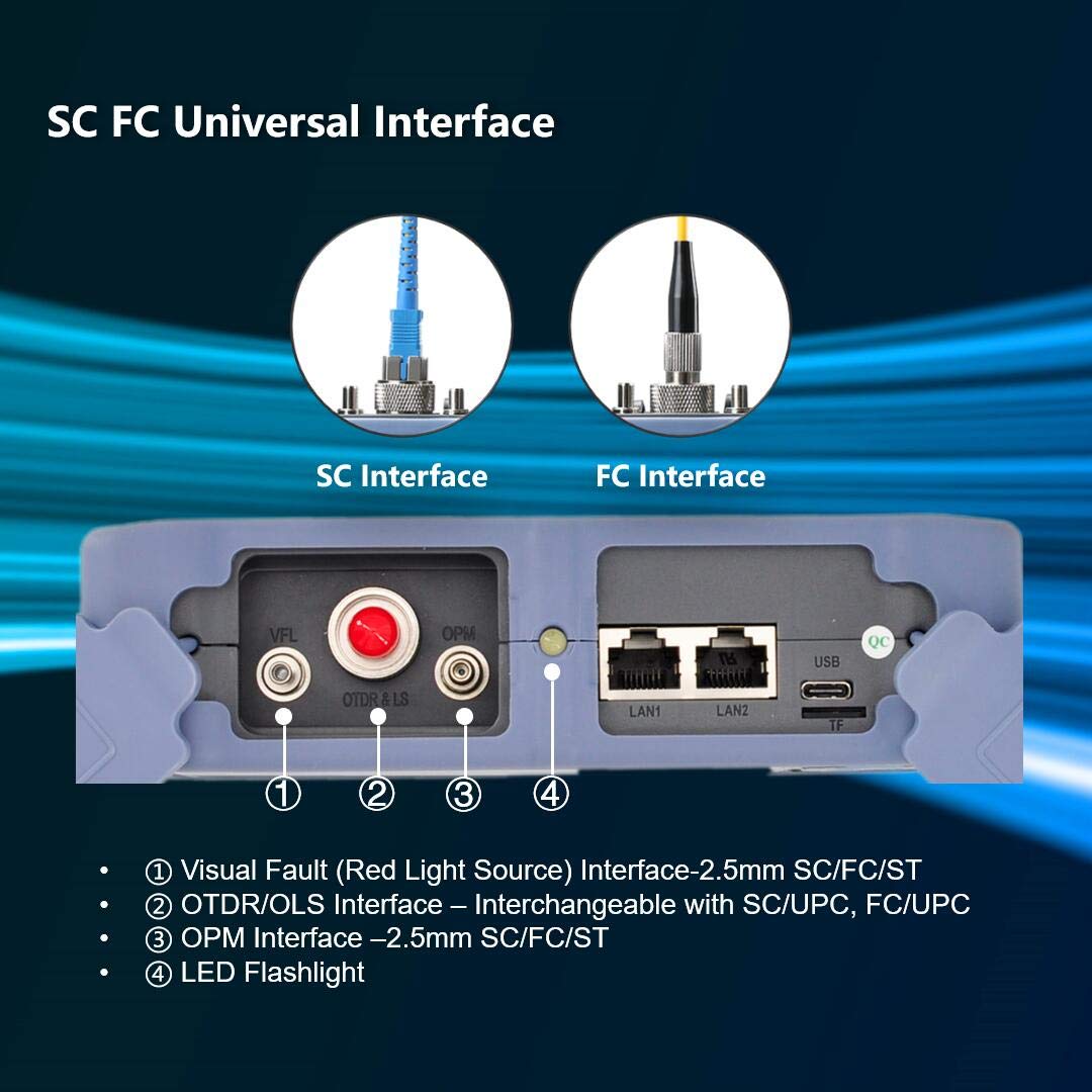 Professional OTDR Tester 1310/1550nm 26/24dB 100km with 4.3