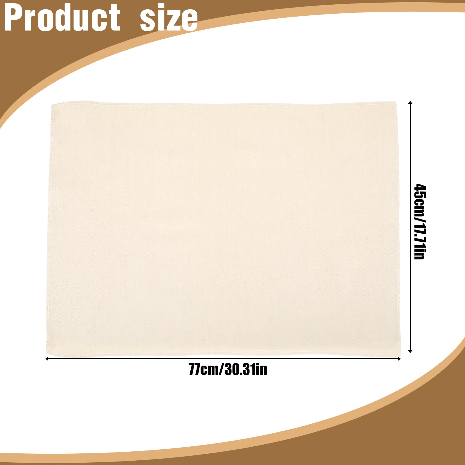 Premium 18x30 Inch Reusable Bread Proofing Cloth - Thick Linen Dough Rolling Towel for Baking Baguettes, Sourdough & Homemade Loaves | Ideal for Pastry, Artisan Bread & Kitchen Use
