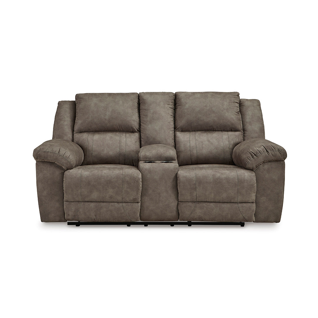 Laresview Reclining Loveseat with Console - Modern 2-Seater Recliner Sofa with Cup Holder & Storage | Perfect for Living Room, Home Theater & Small Spaces