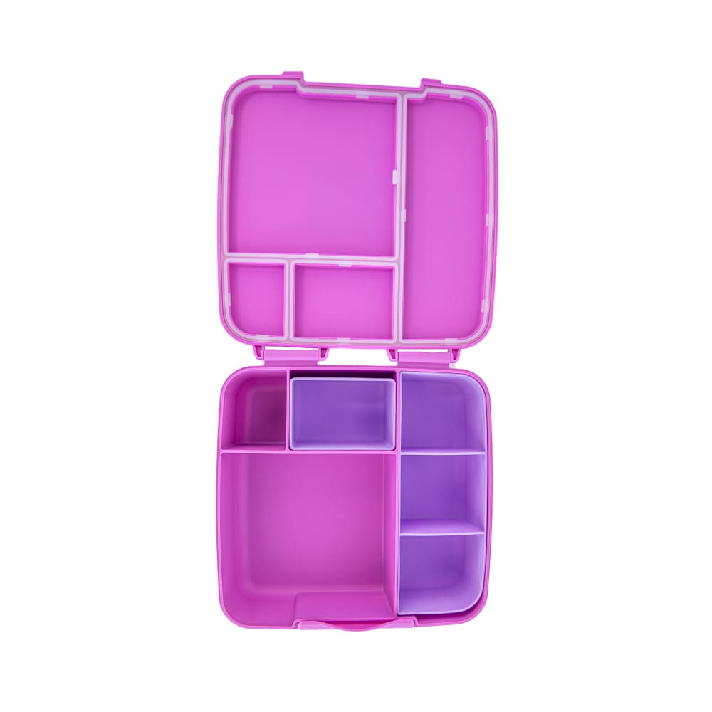 Fuchsia Feast Bento Box - Leakproof Lunch Container for Kids & Adults - Perfect for School, Office & Picnics