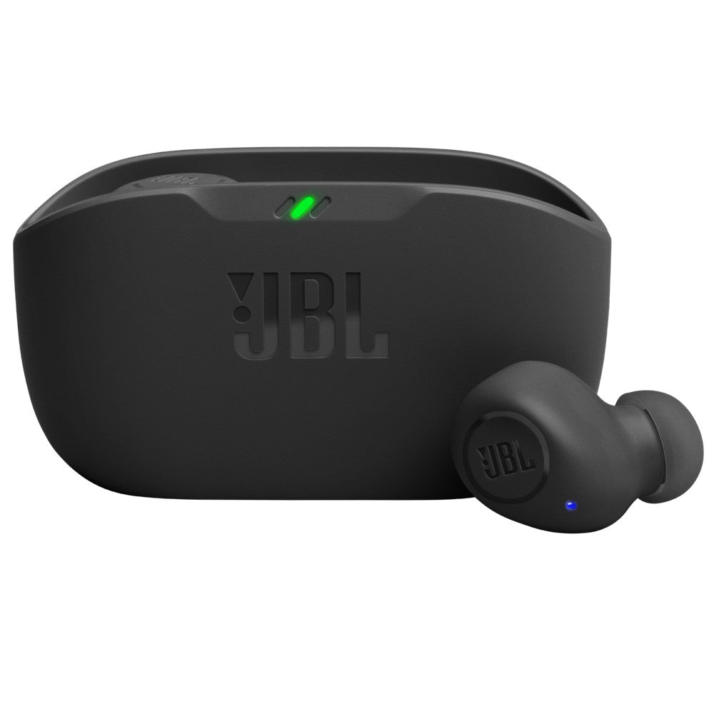 JBL Vibe Buds True Wireless Bluetooth Earbuds - Black (Renewed Like New) | Noise Cancelling, 32H Battery, IP54 Waterproof for Gym, Running & Commuting
