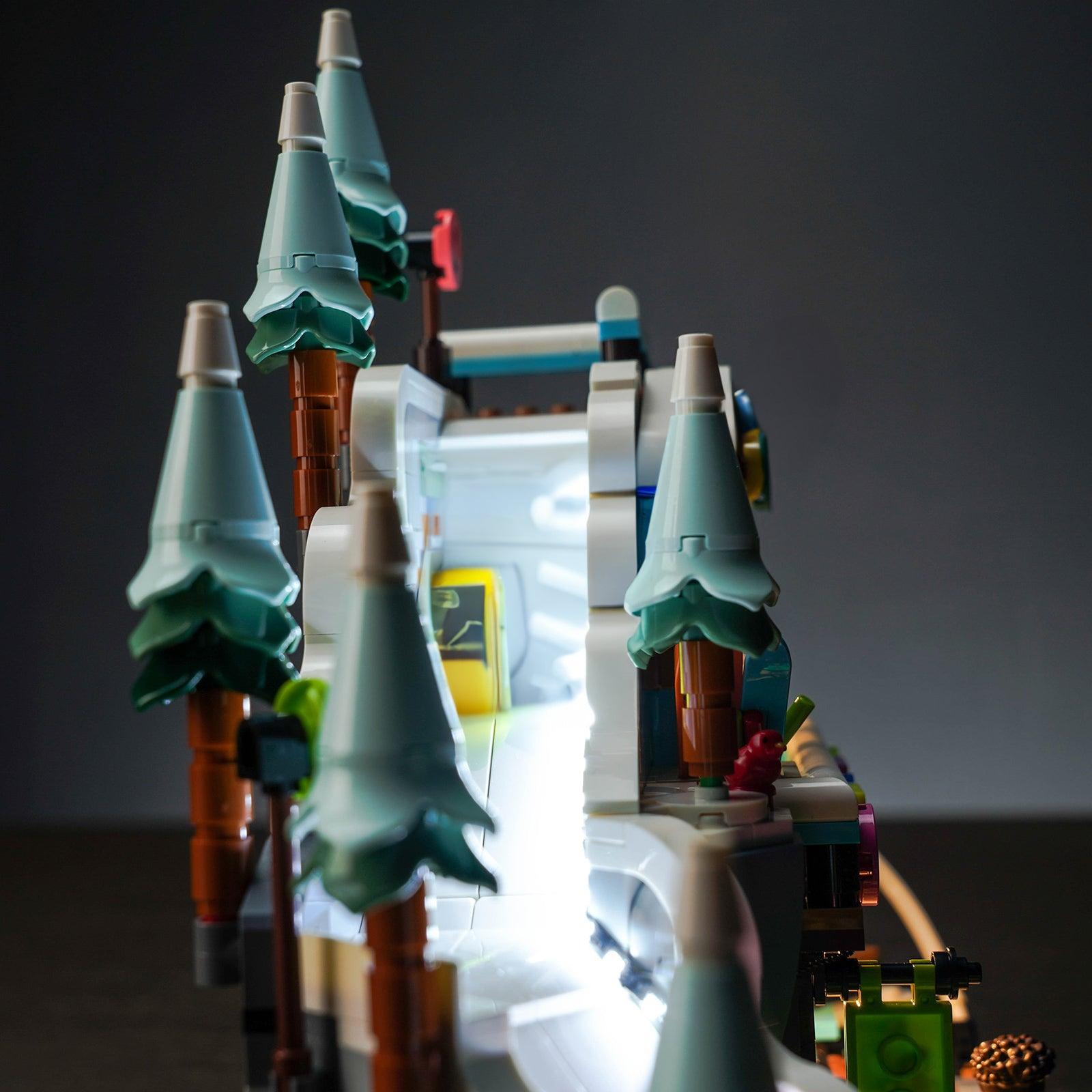 LEGO Mountaintop Climbing Snow Mountain Lamp Set 41756 - LED Light Kit for LEGO Building Blocks, DIY Night Light for Kids Room Decor & Model Display