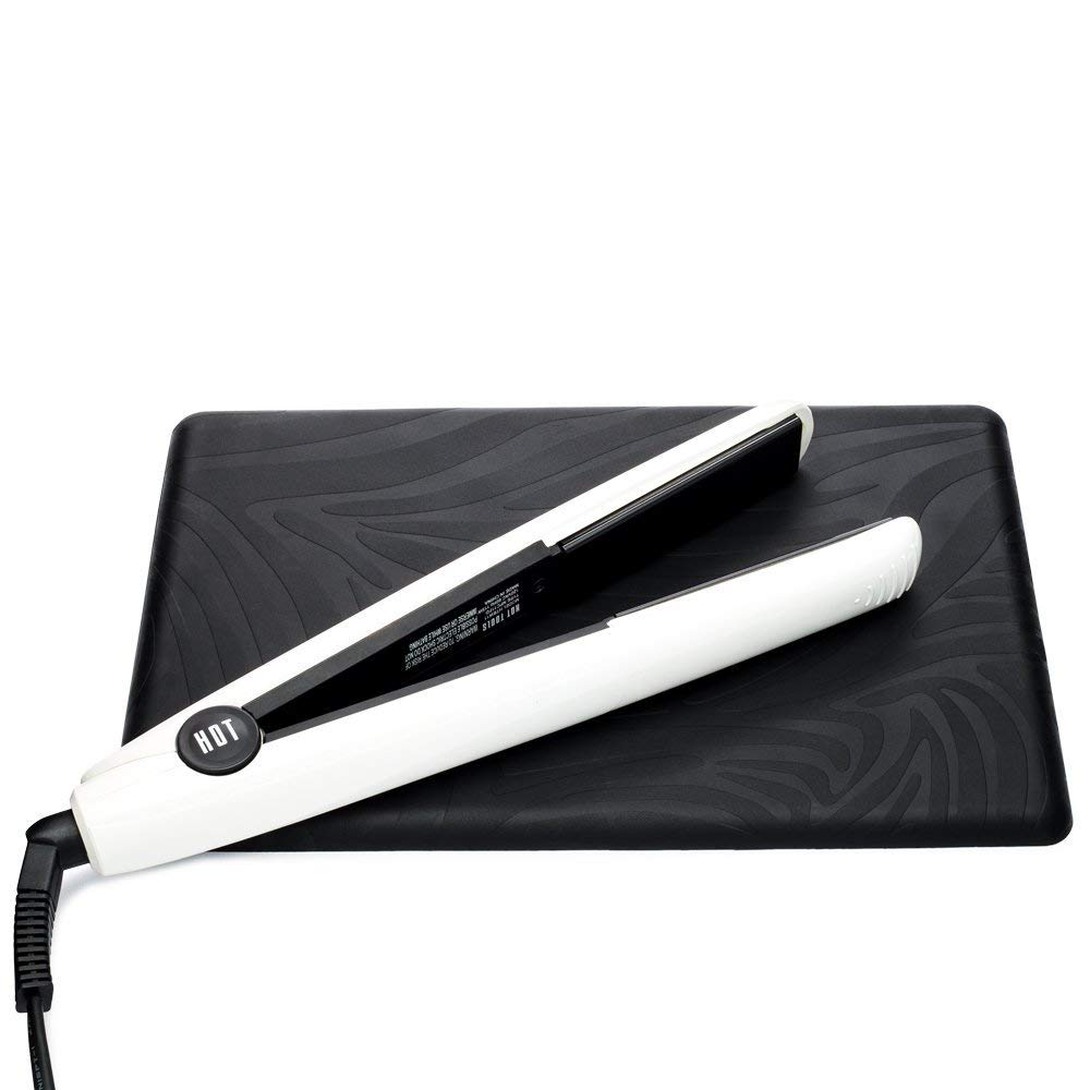 Heat Resistant Silicone Mat for Hair Straightener & Flat Iron | Non-Slip Hot Styling Tool Pad with Travel Hair Dryer Storage Bag | Perfect for Salon, Bathroom & Travel Use