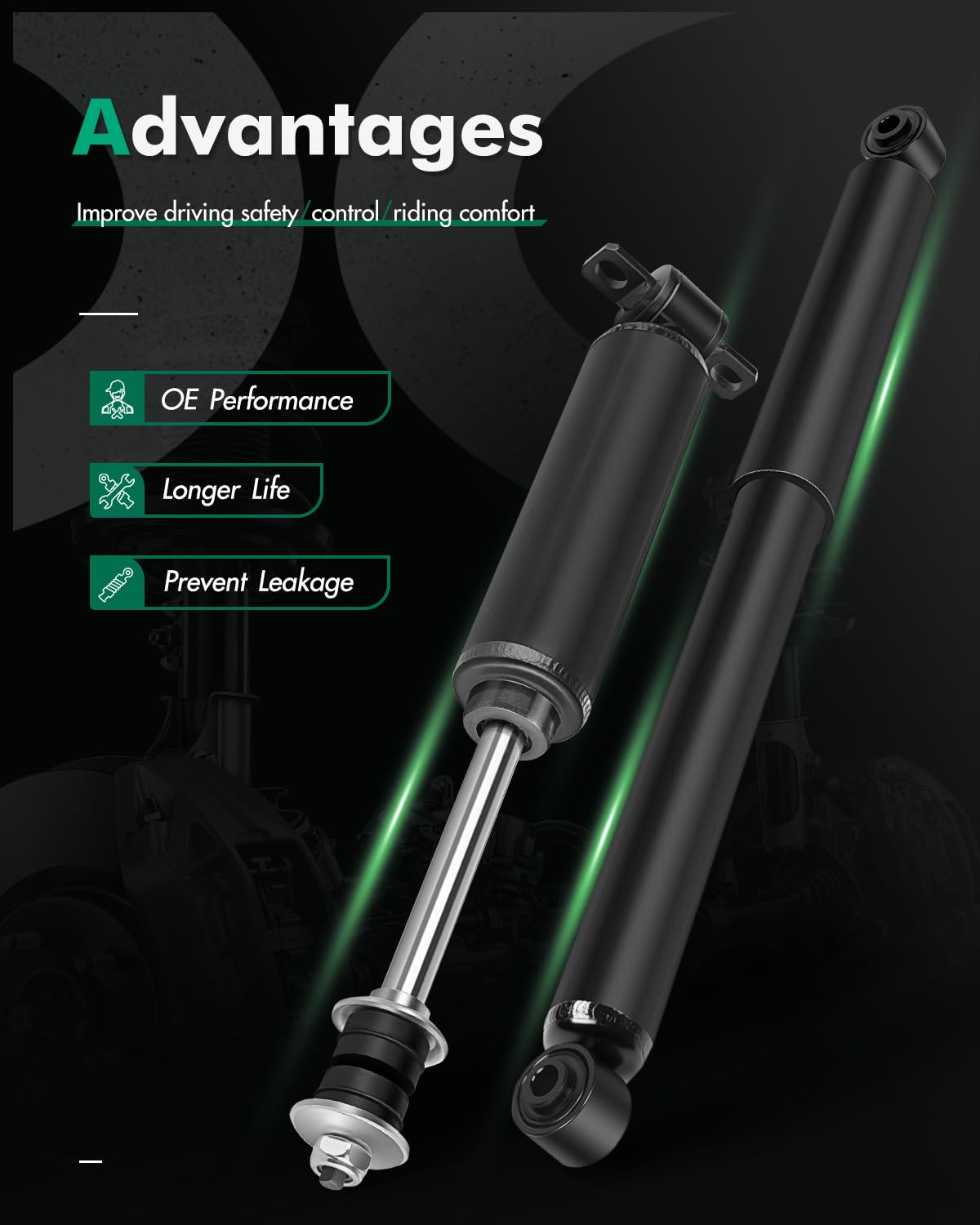SCITOO Complete Front Struts and Rear Shock Absorbers Kit - Compatible with 1992-1999 Chevy C1500/C2500 Suburban, 1996-2002 Chevy Express 1500, 1992-1999 GMC C1500/C2500 Suburban - Smooth Ride for Trucks & SUVs on Rough Roads