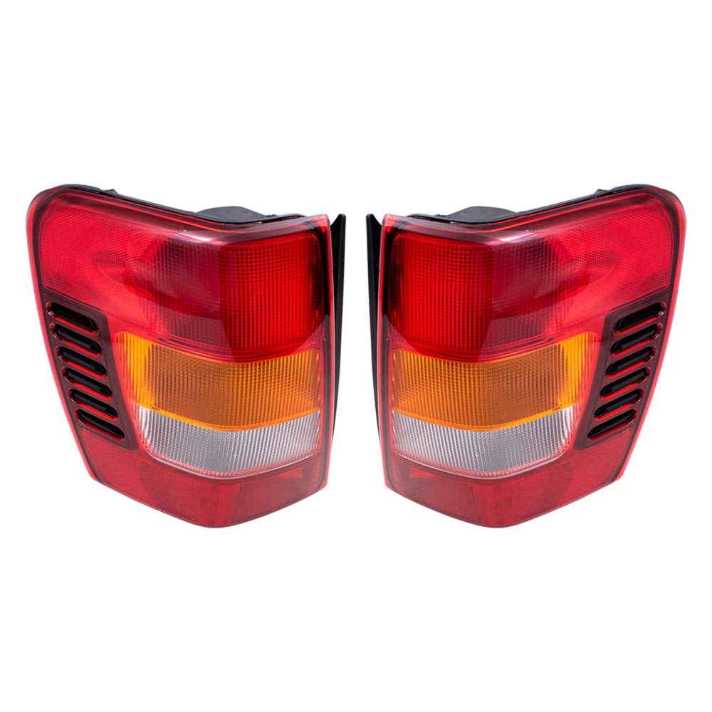 Replacement Tail Lights Set for 2002-2004 Jeep Grand Cherokee - Driver & Passenger Side with Circuit Board (Part# 55155139AH & 55155138AI) - Perfect for Night Driving, Off-Roading & Vehicle Restoration